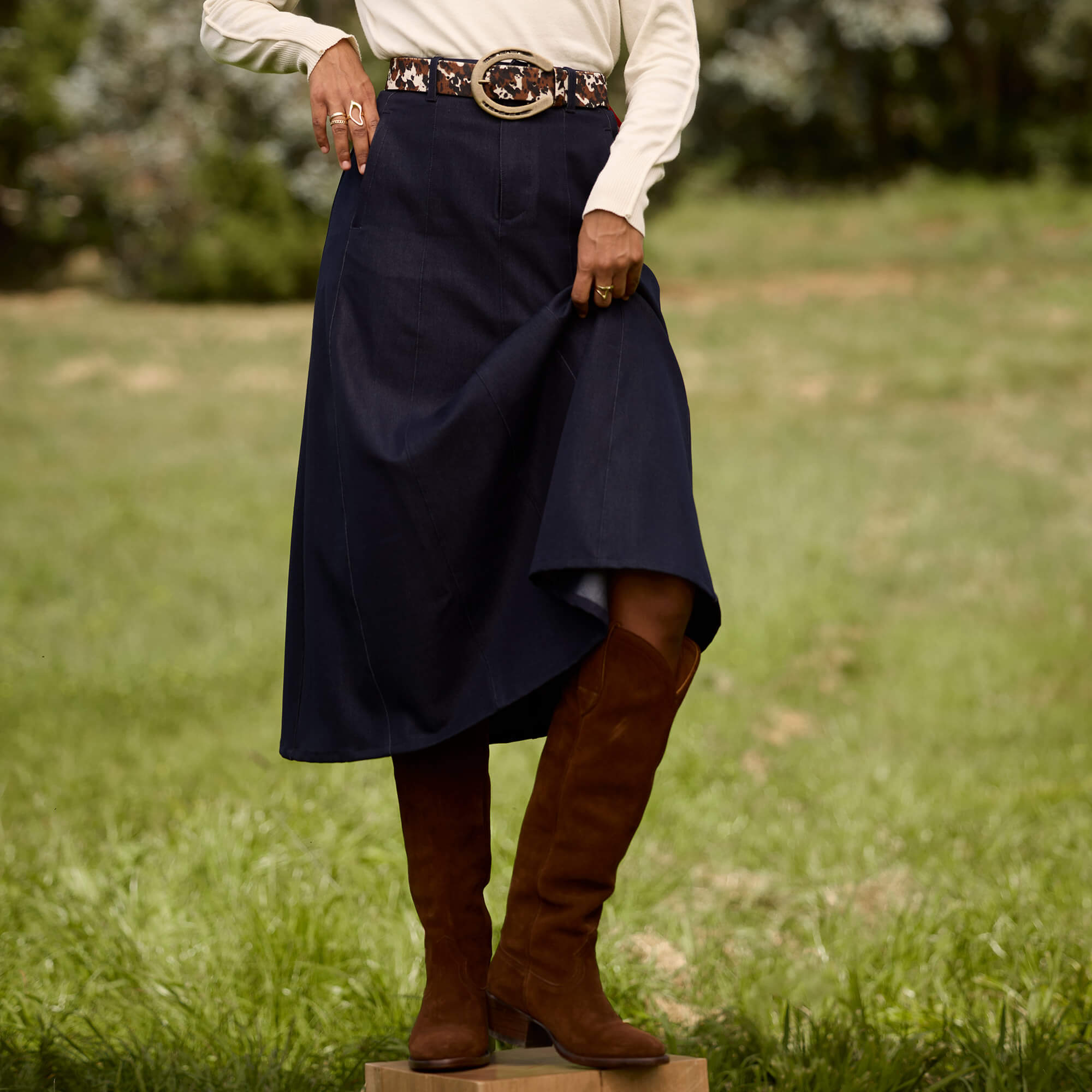 Highworth Skirt Lifestyle - REIN BLUE