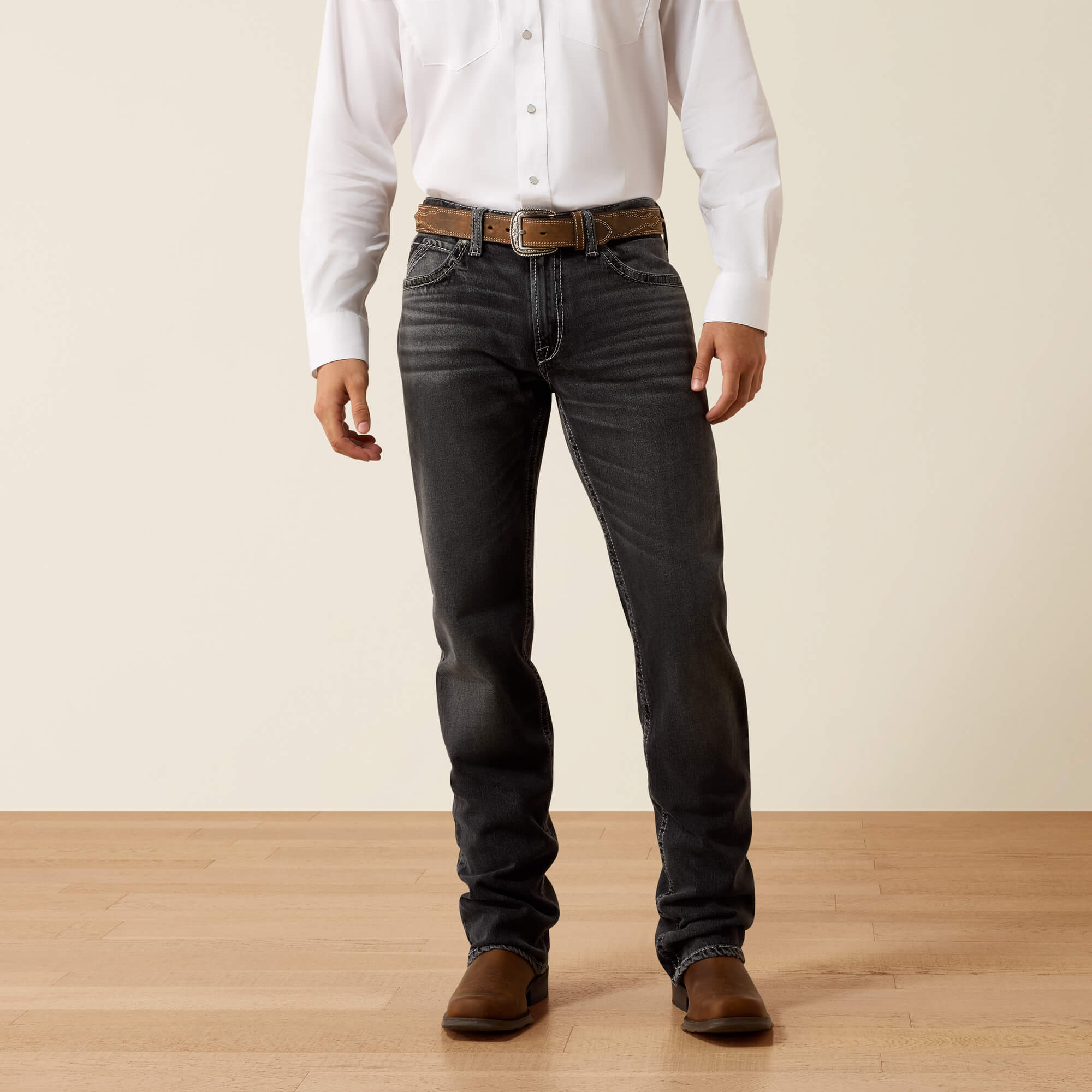 M4 Relaxed Steven Boot Cut Jeans Front - RAMIRO