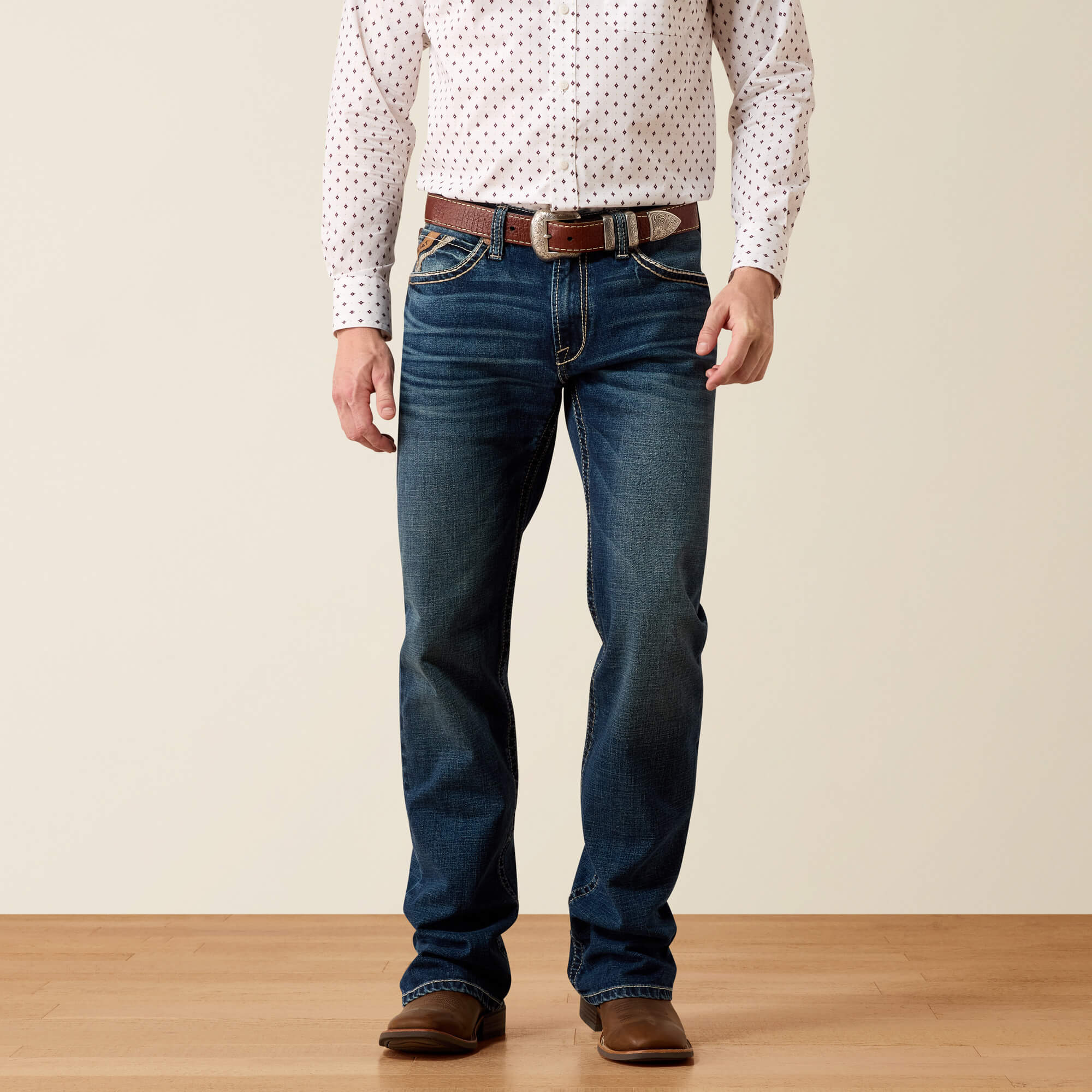 M4 Relaxed Crawford Boot Cut Jeans Front - SILVERTON