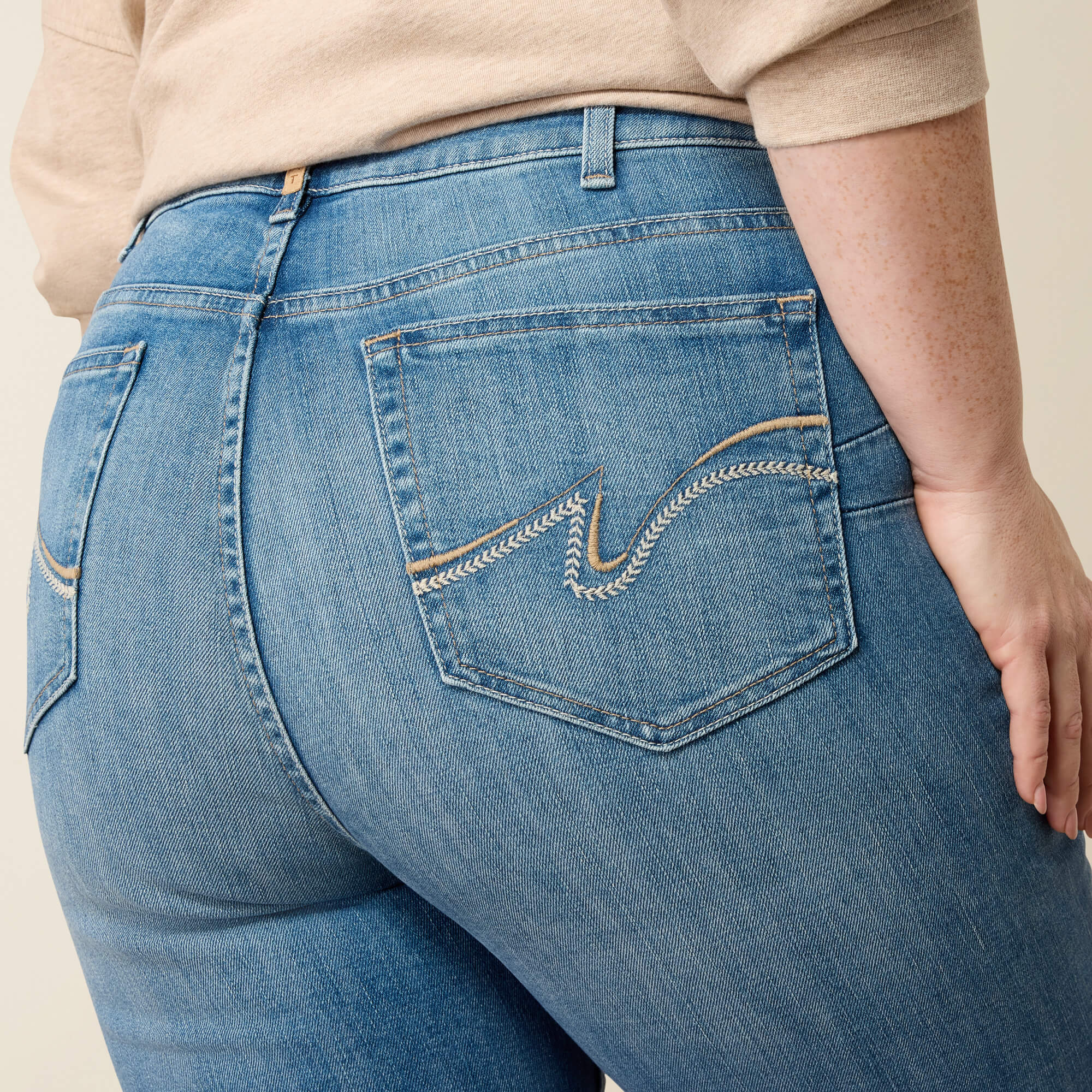 Perfect Rise Reya Straight Leg Jeans 01 Plus - CHALLIS