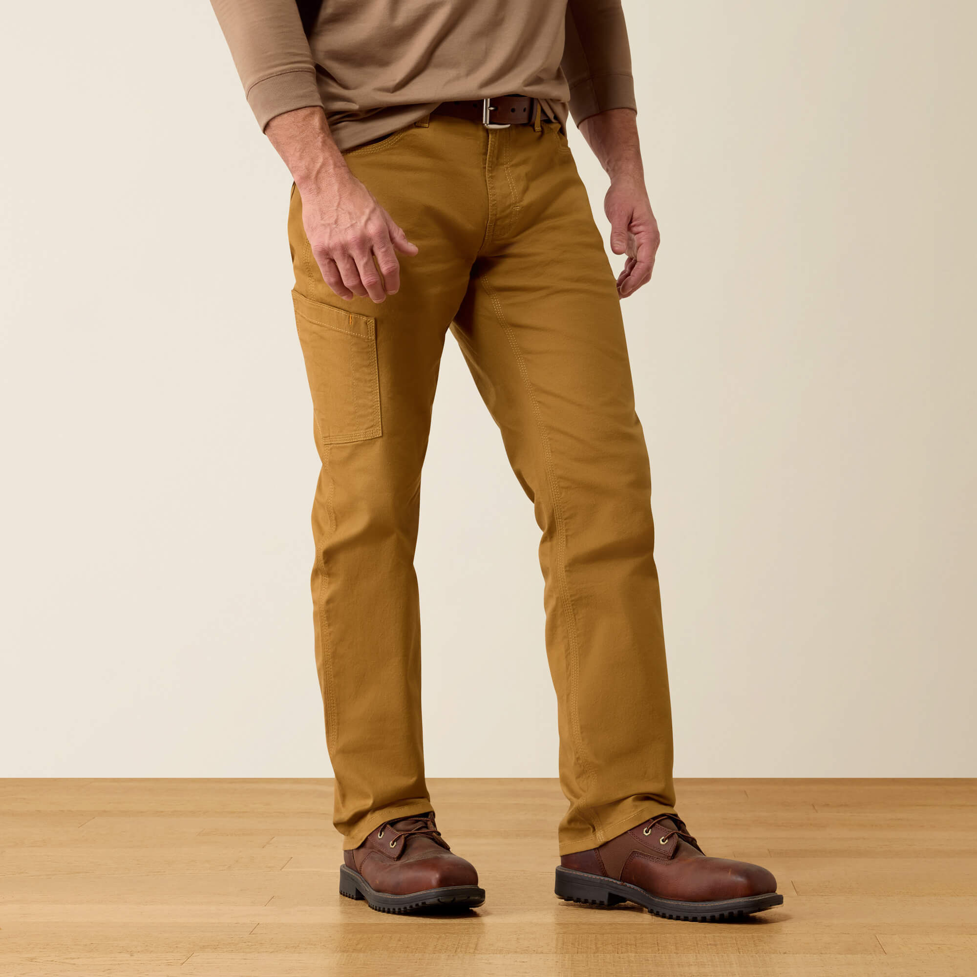 Rebar M4 Relaxed Made Tough DuraStretch Straight Leg Pants Front - BISTRO