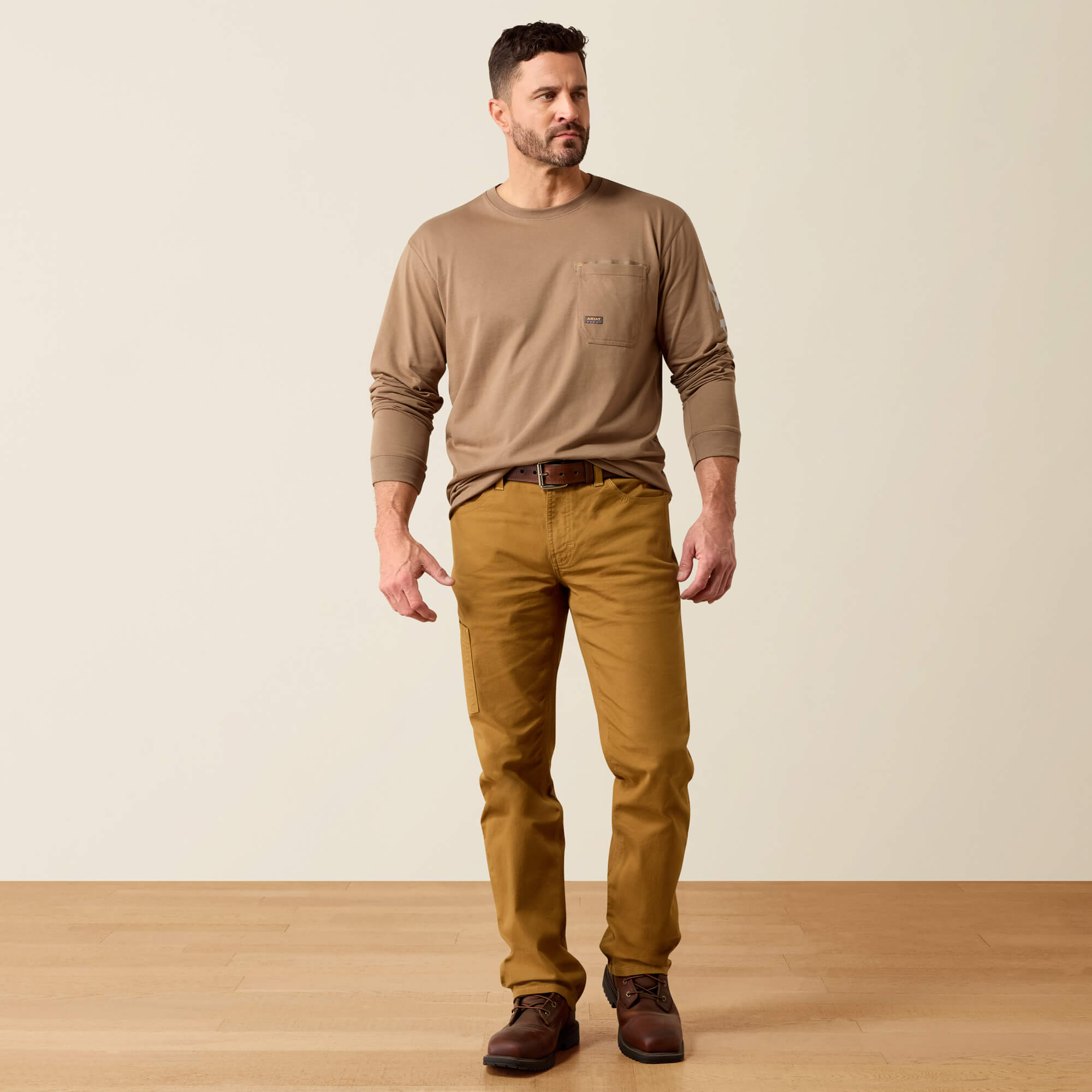 Rebar M4 Relaxed Made Tough DuraStretch Straight Leg Pants Full - BISTRO
