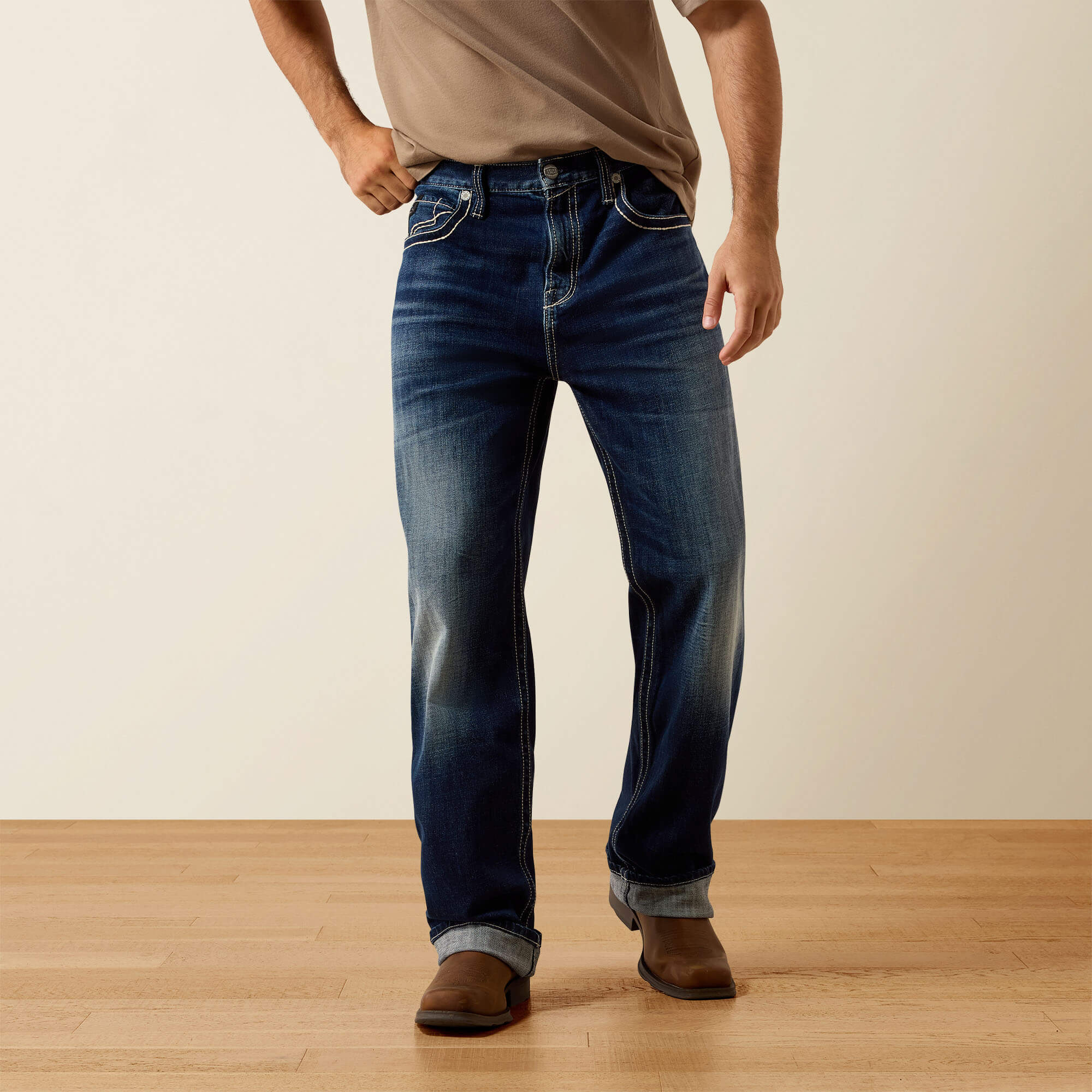Baggy Fit Ryan Jeans Front - HUGO