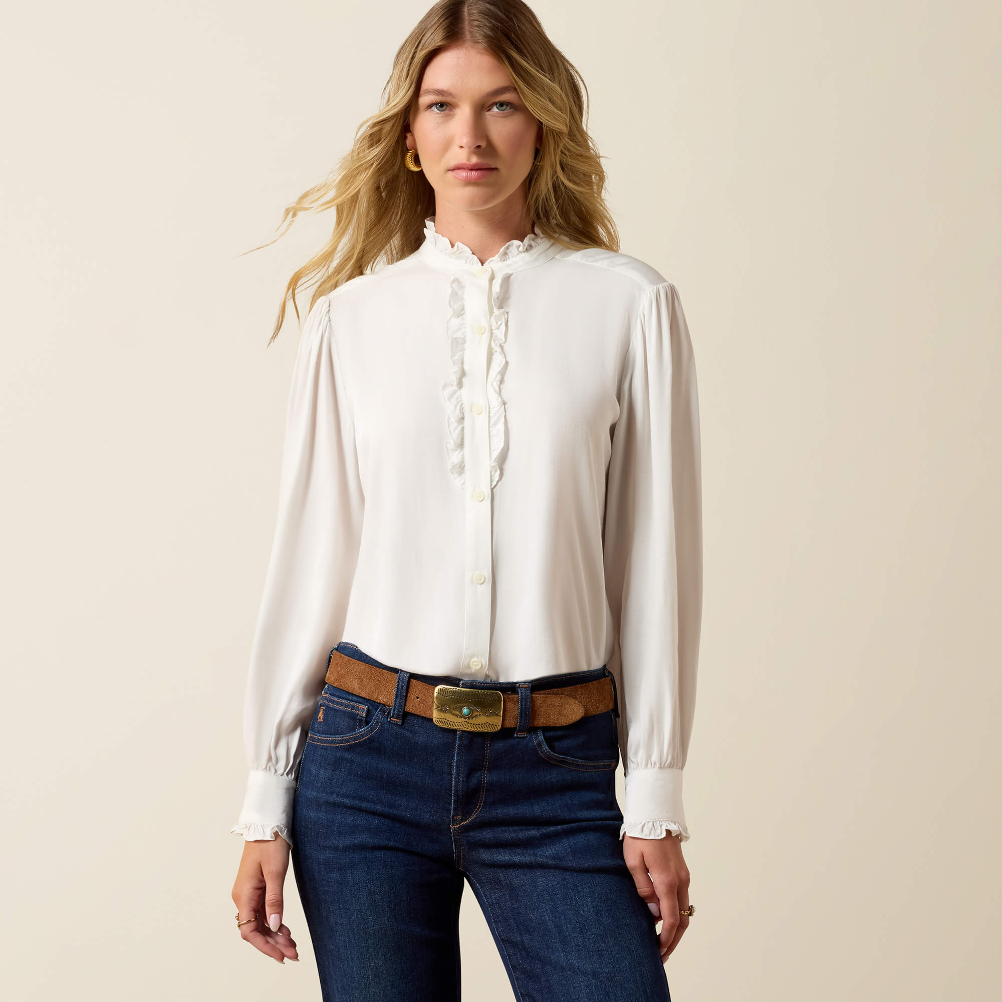 Cricklade Blouse Front - WHITE
