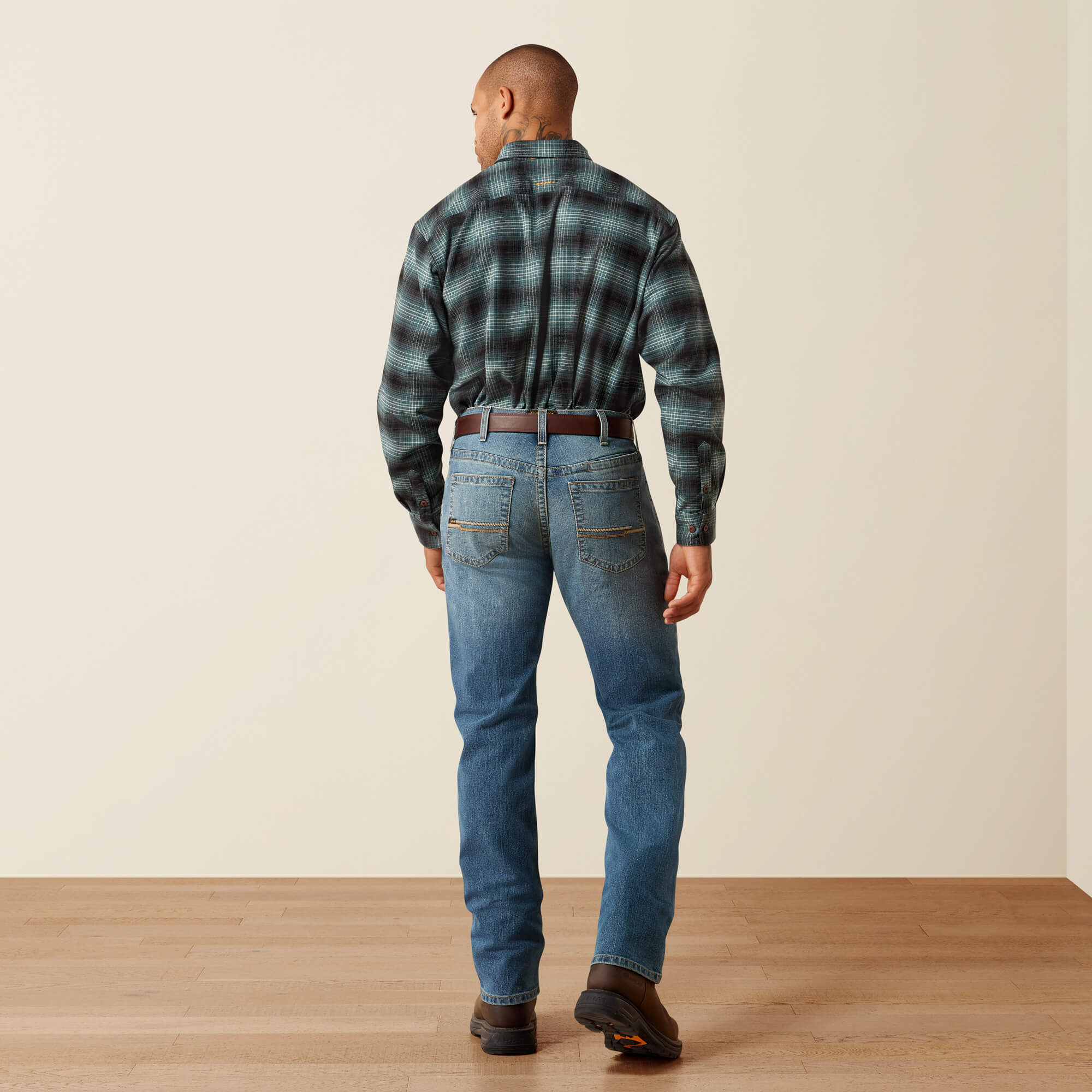 Rebar M2 Traditional Relaxed Rail DuraStretch Boot Cut Jeans 02 - EDGEWOOD
