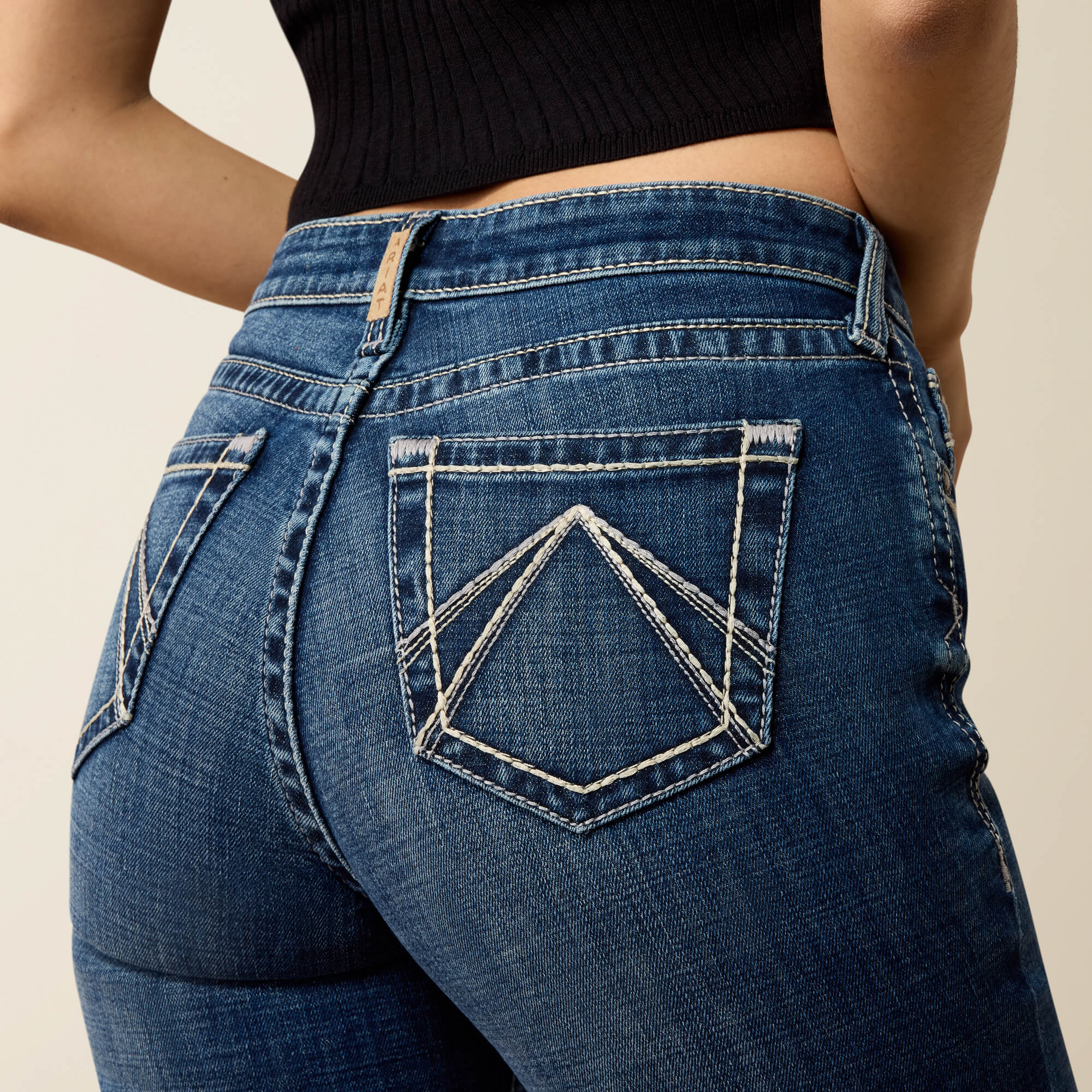 High Rise Teresa Slim Trouser Jeans Back - DECATUR