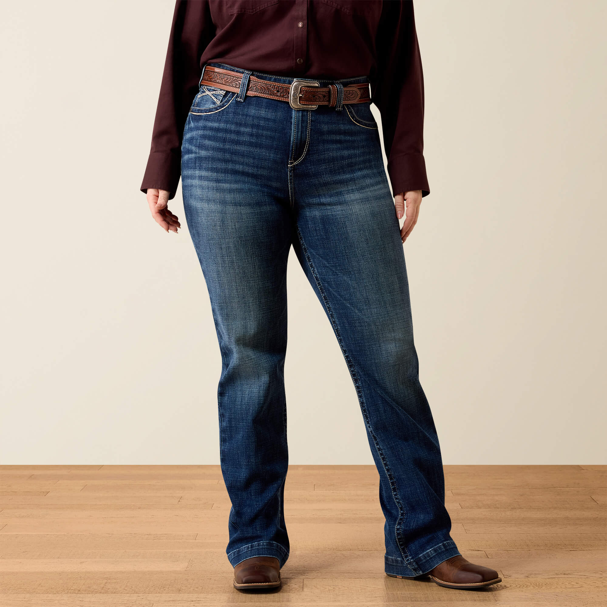 High Rise Teresa Slim Trouser Jeans Front Plus - DECATUR