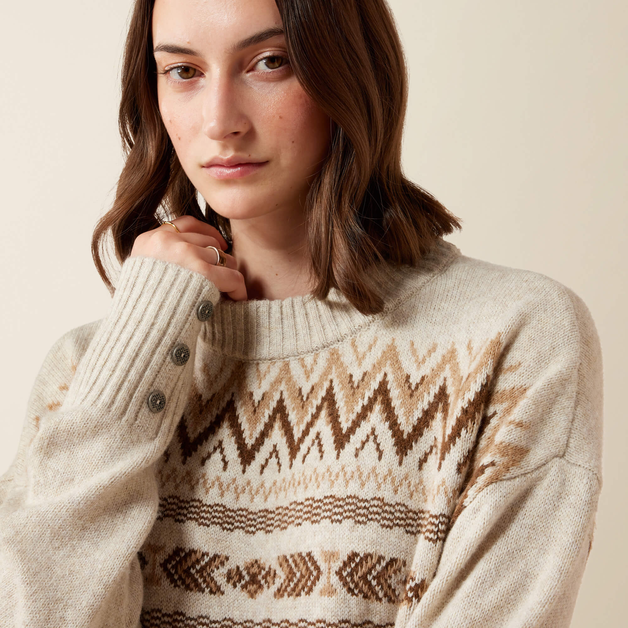 Lodge Sweater 01 - OATMEAL HEATHER