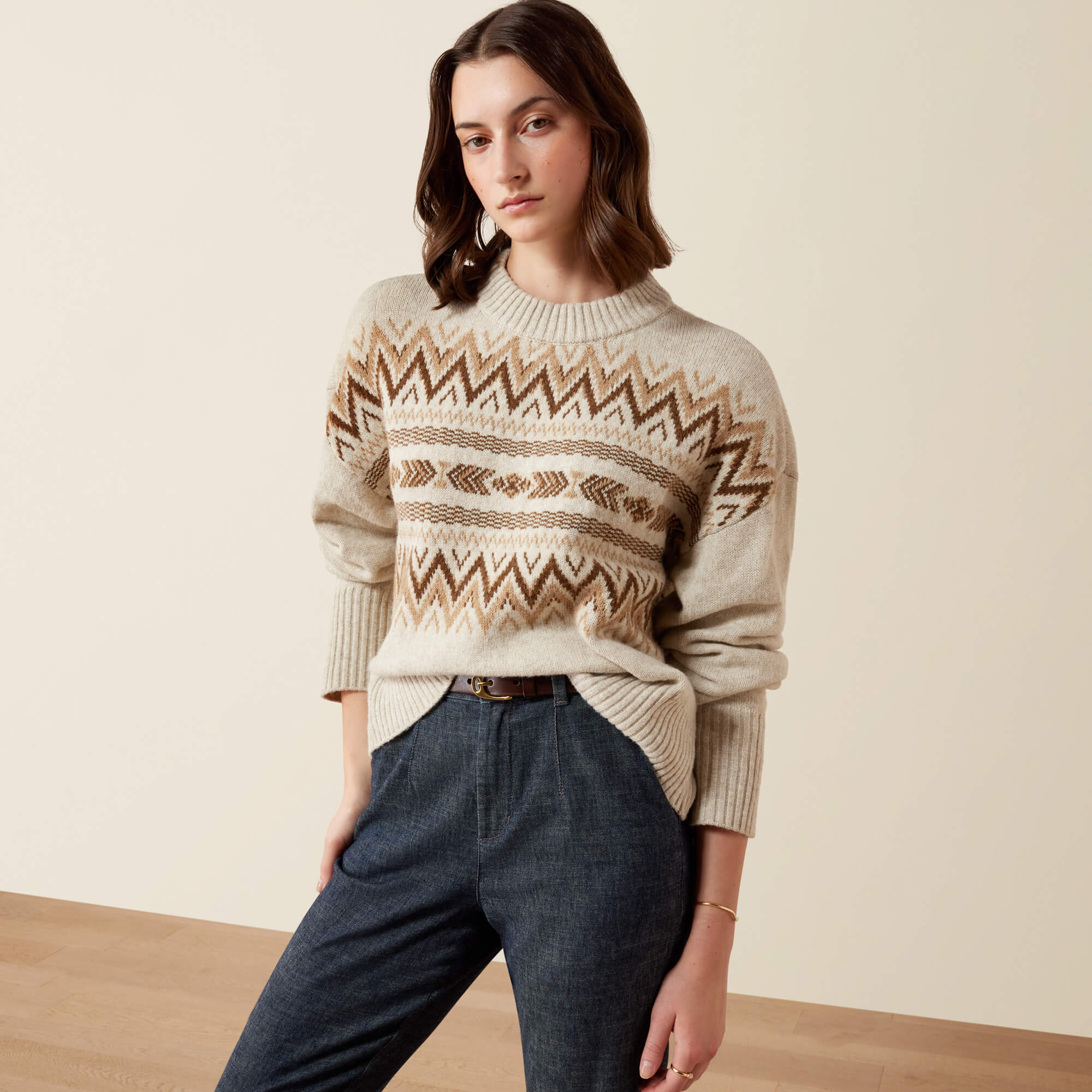 Lodge Sweater 02 - OATMEAL HEATHER