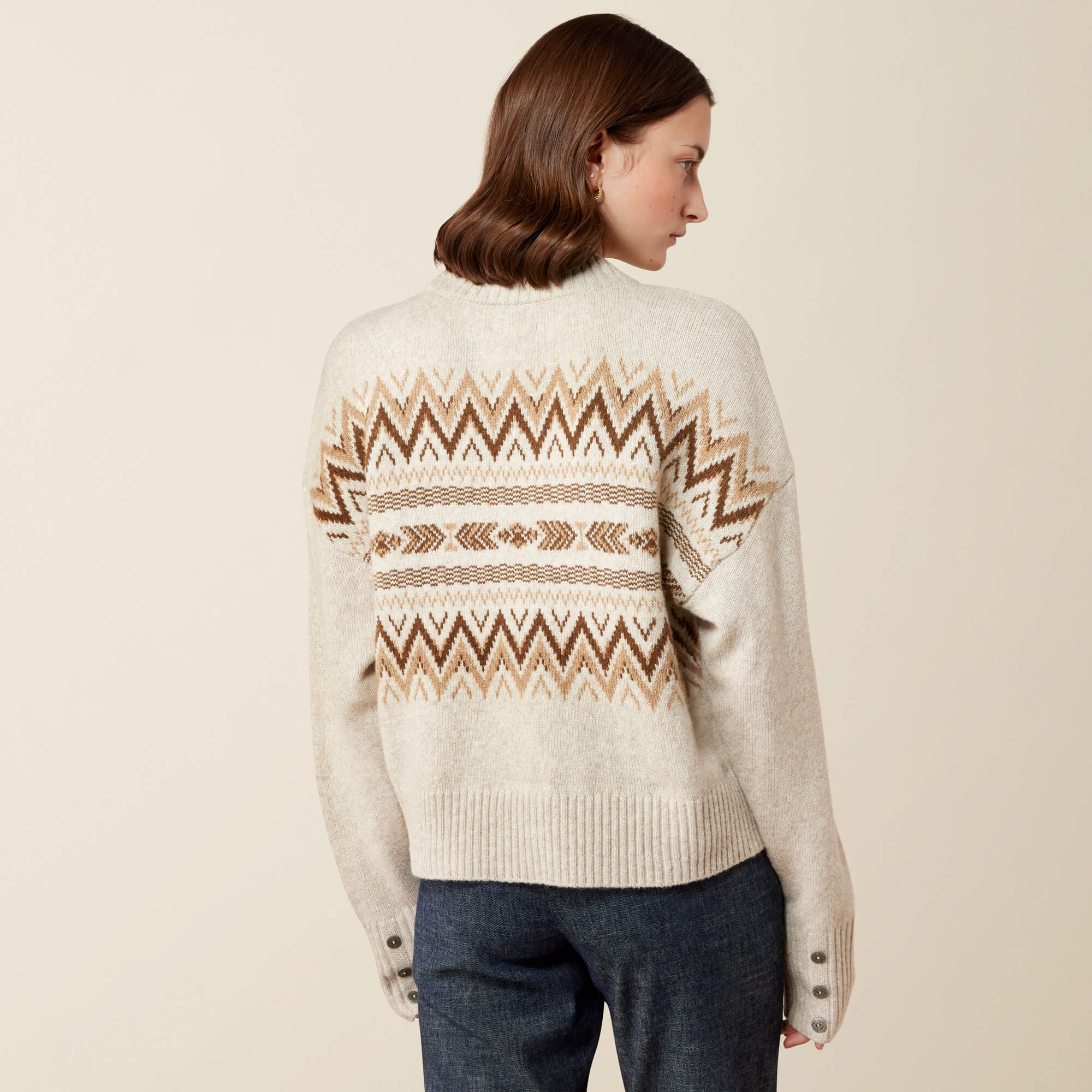 Lodge Sweater Back - OATMEAL HEATHER