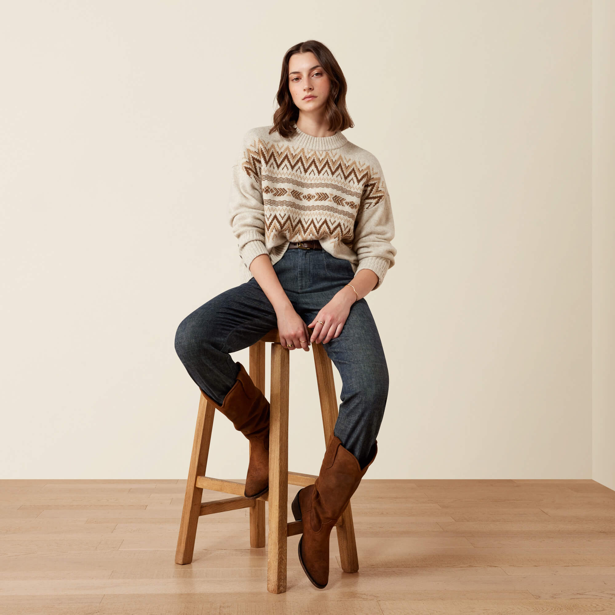 Lodge Sweater Full - OATMEAL HEATHER