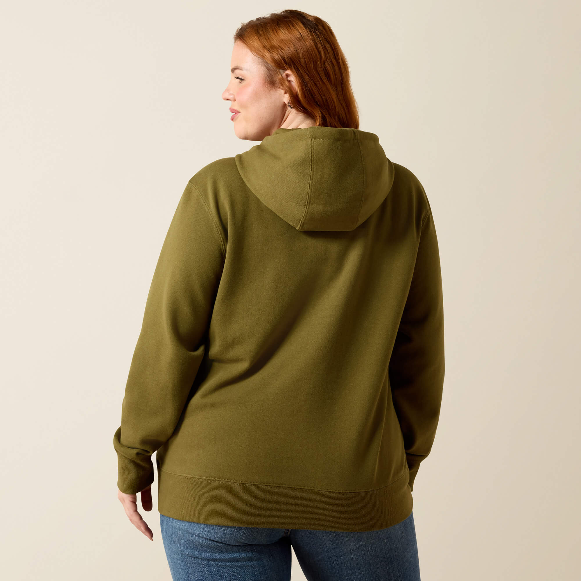 Ariat Logo 2.0 Hoodie Back Plus - MOSS GREEN