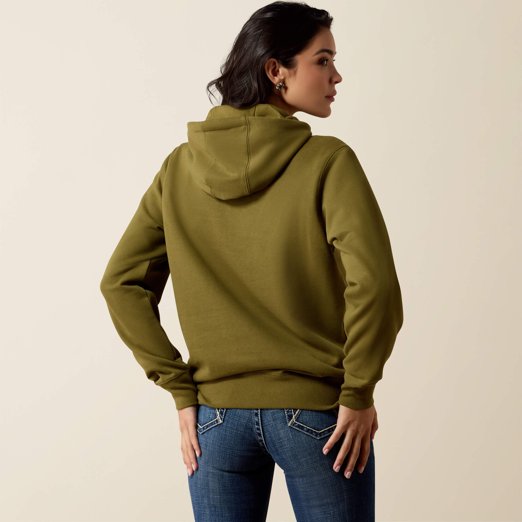 Ariat Logo 2.0 Hoodie Back - MOSS GREEN