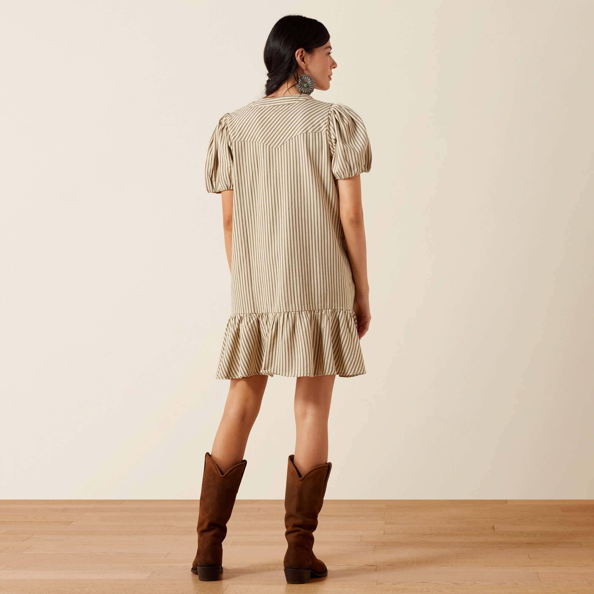 Blair Dress Back - PARCHMENT|IVY GREEN STRIPE