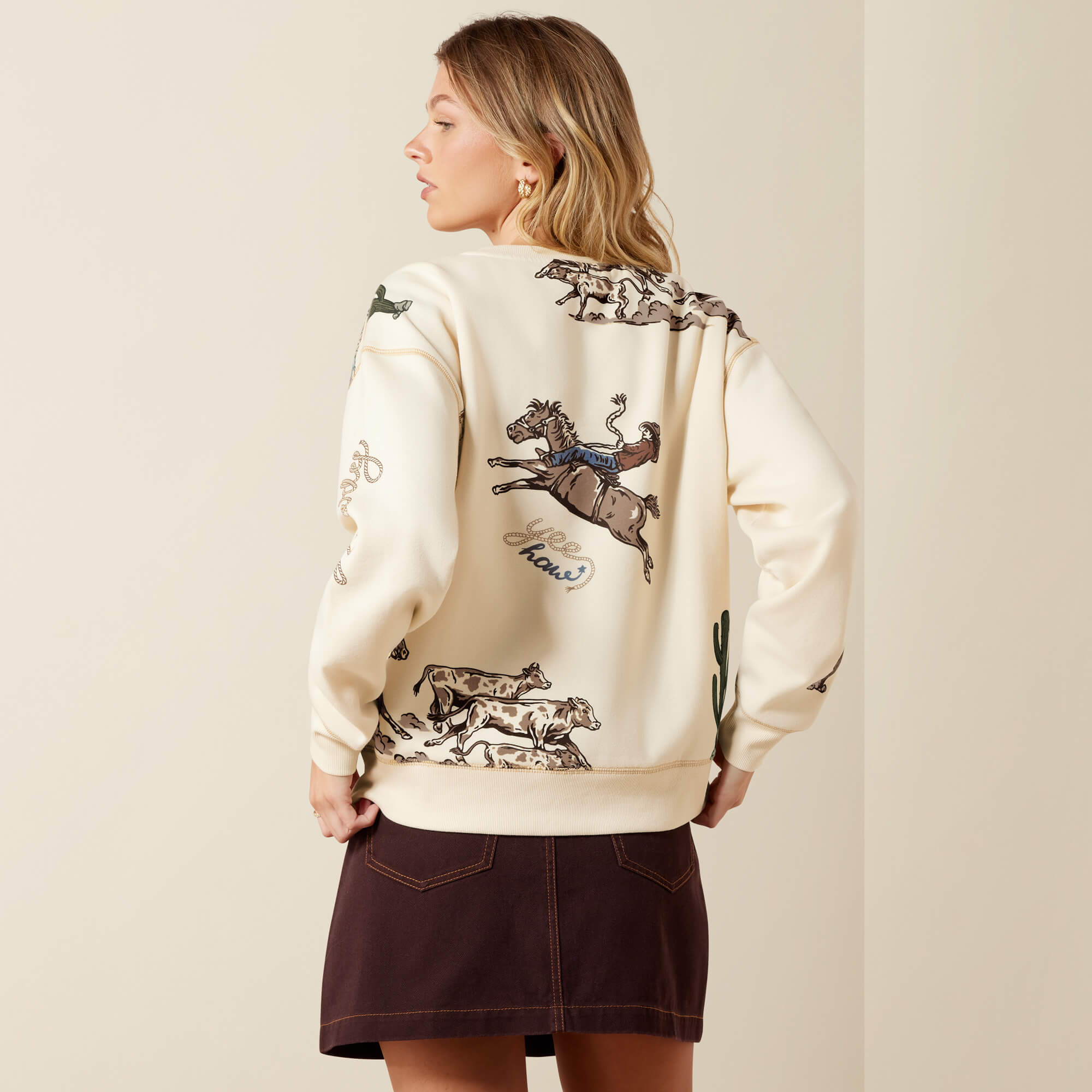 Rancher Sweatshirt Back - PARCHMENT