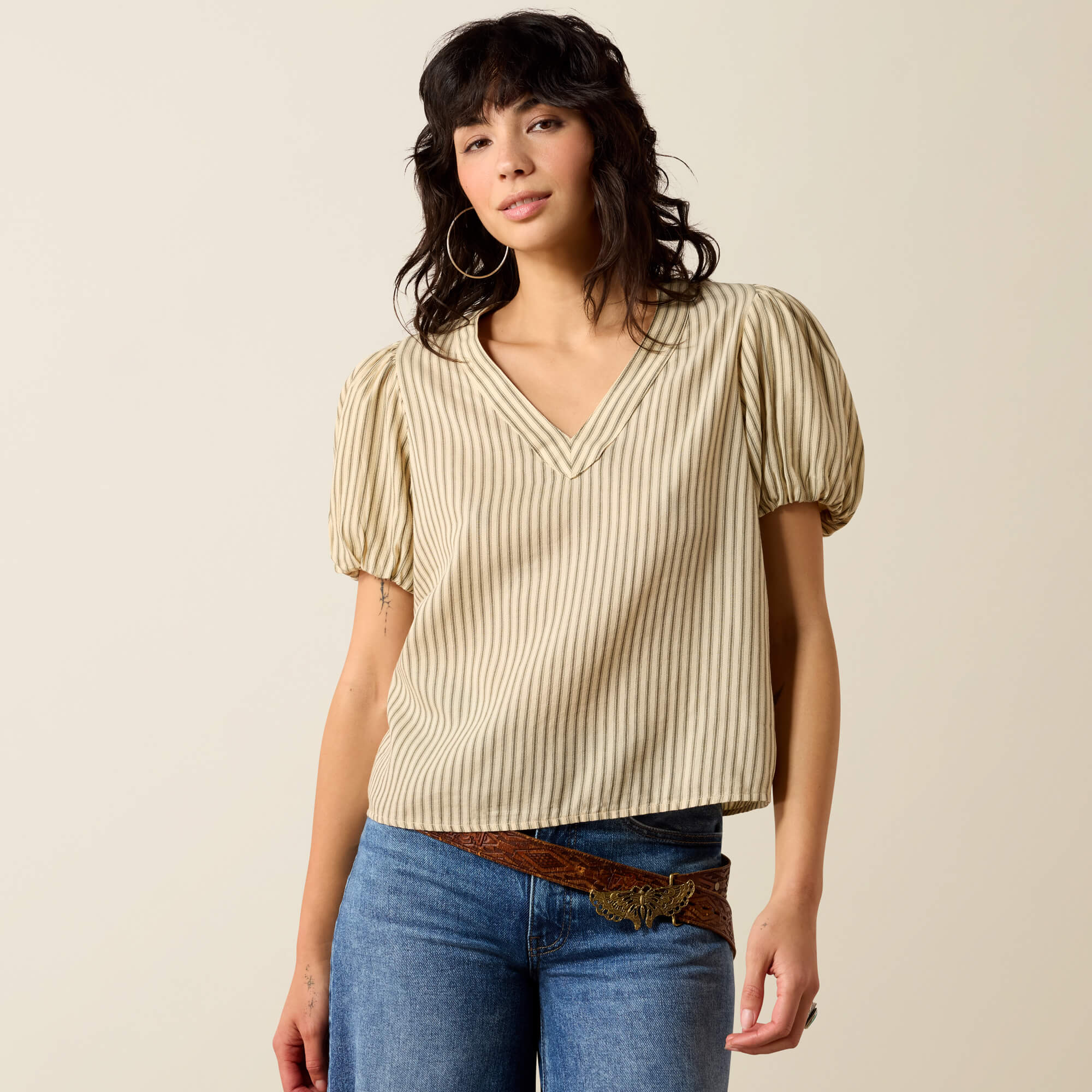 Kentucky Top Front - IVY GREEN STRIPE