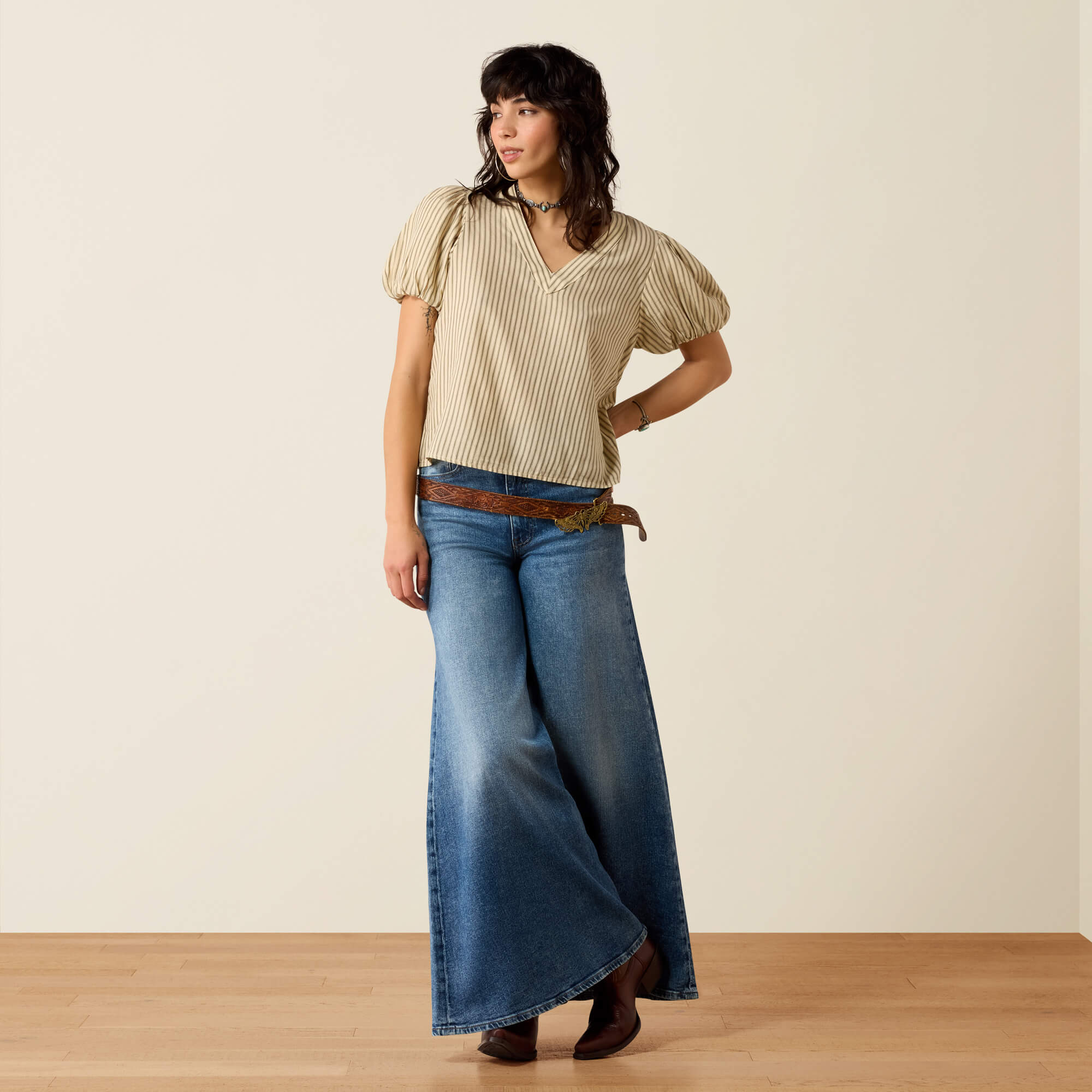 Kentucky Top Full - IVY GREEN STRIPE