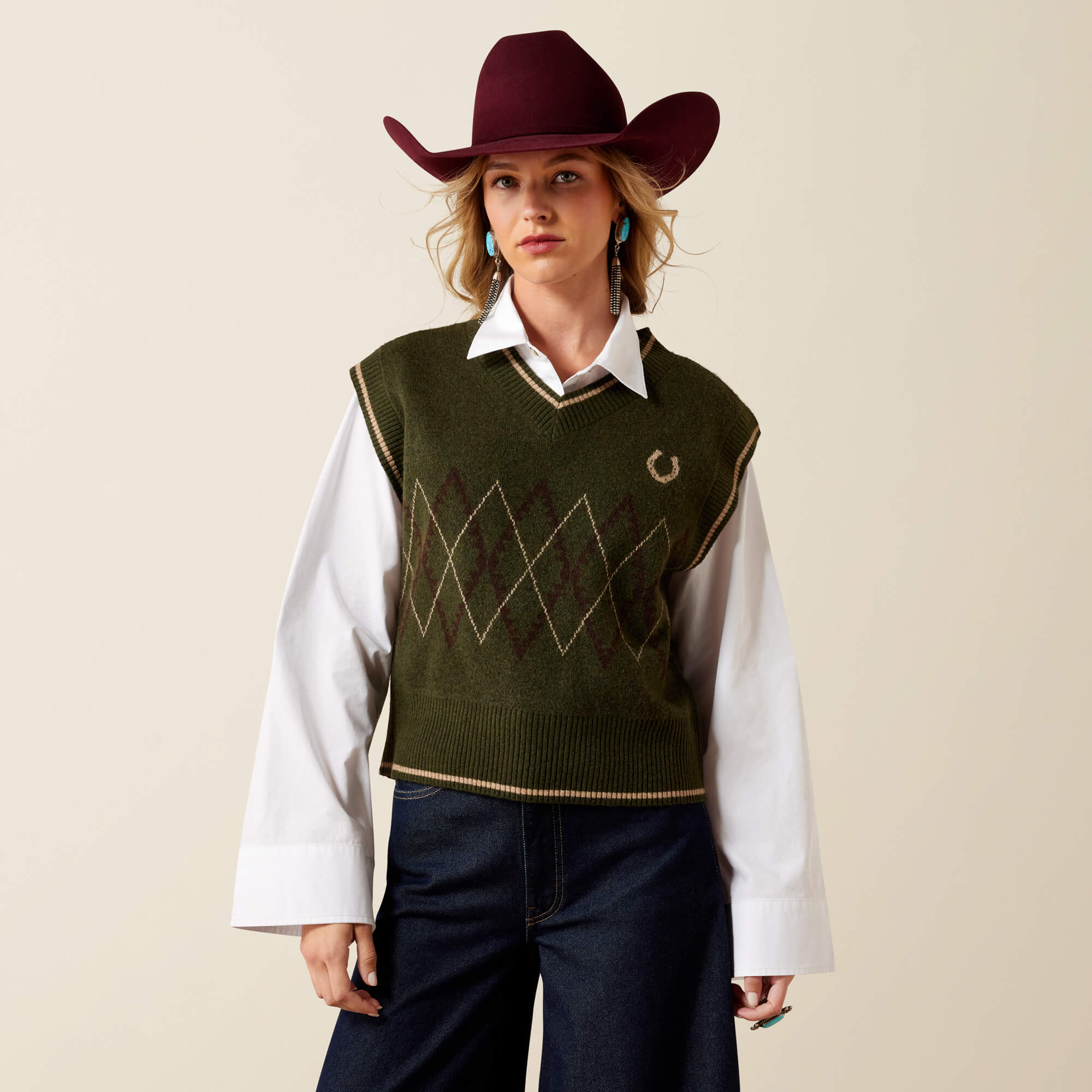 Wichita Sweater Vest 01 - IVY GREEN