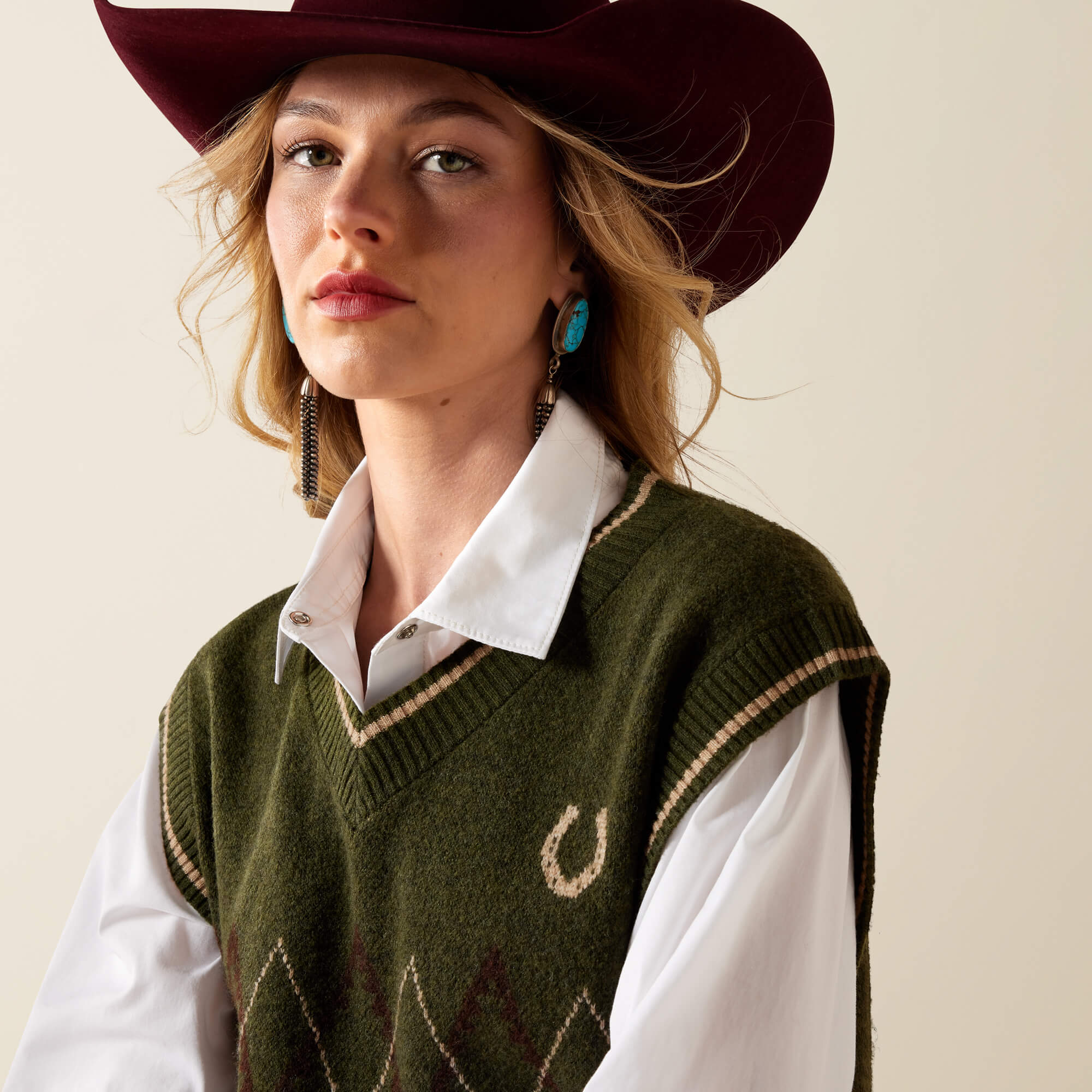 Wichita Sweater Vest 02 - IVY GREEN