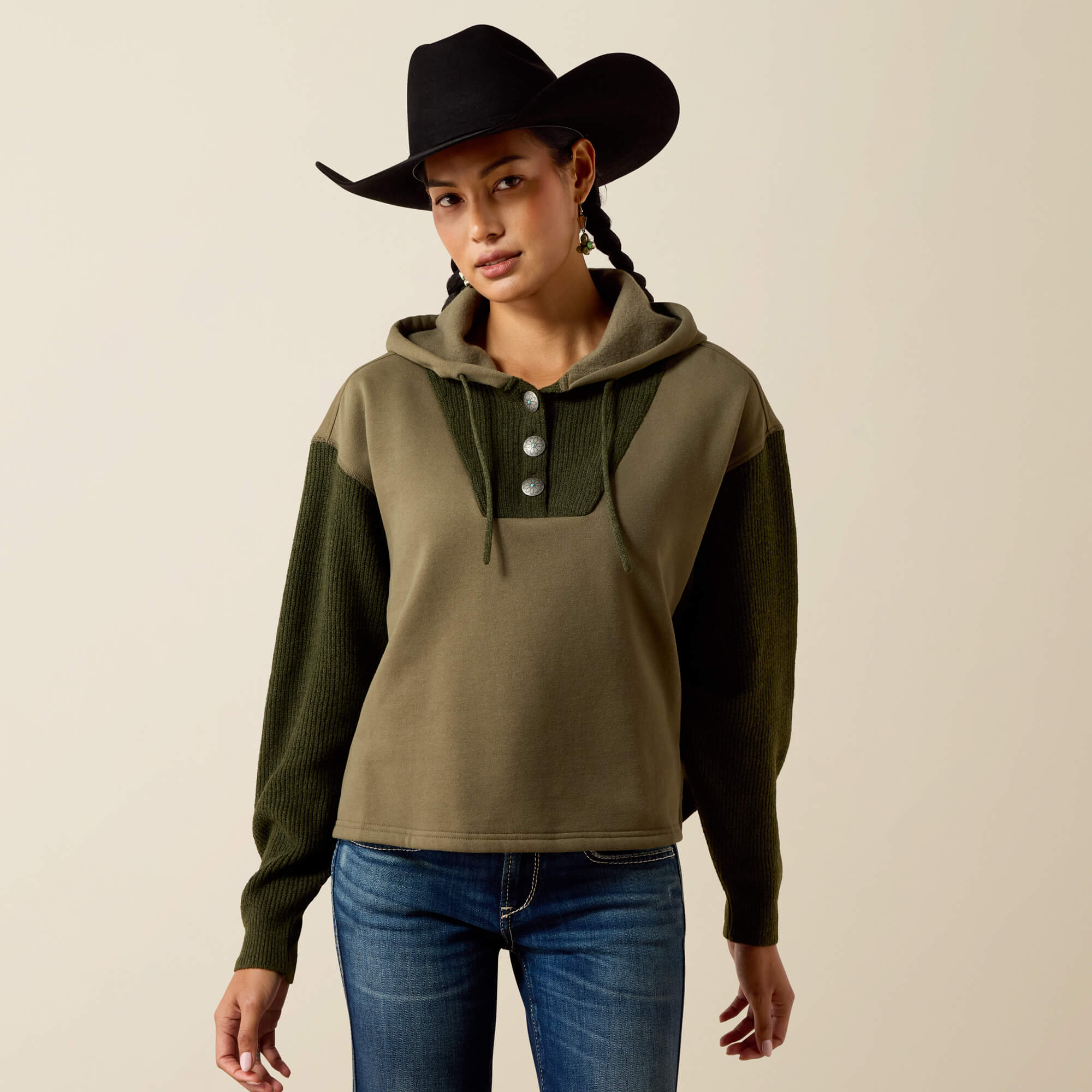 Bozeman Sweater Front - IVY GREEN