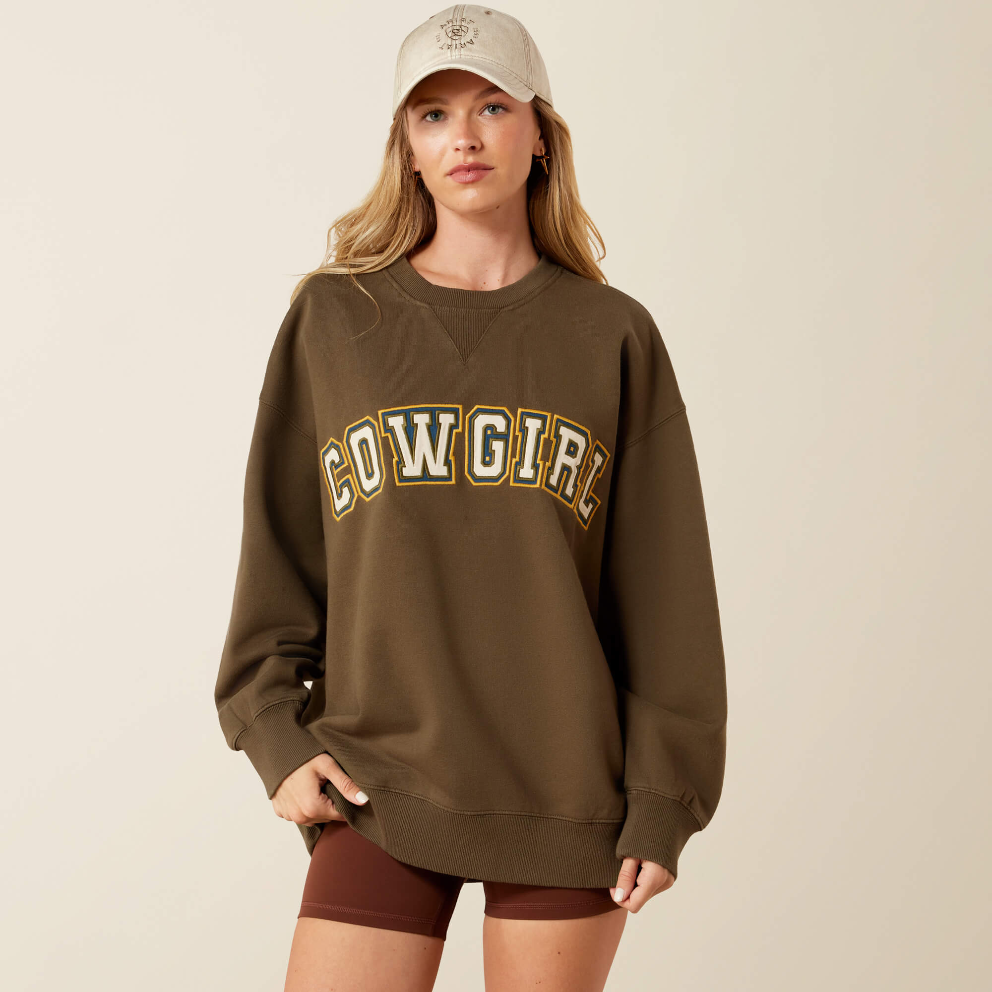 Oversize Sweatshirt Front - IVY GREEN