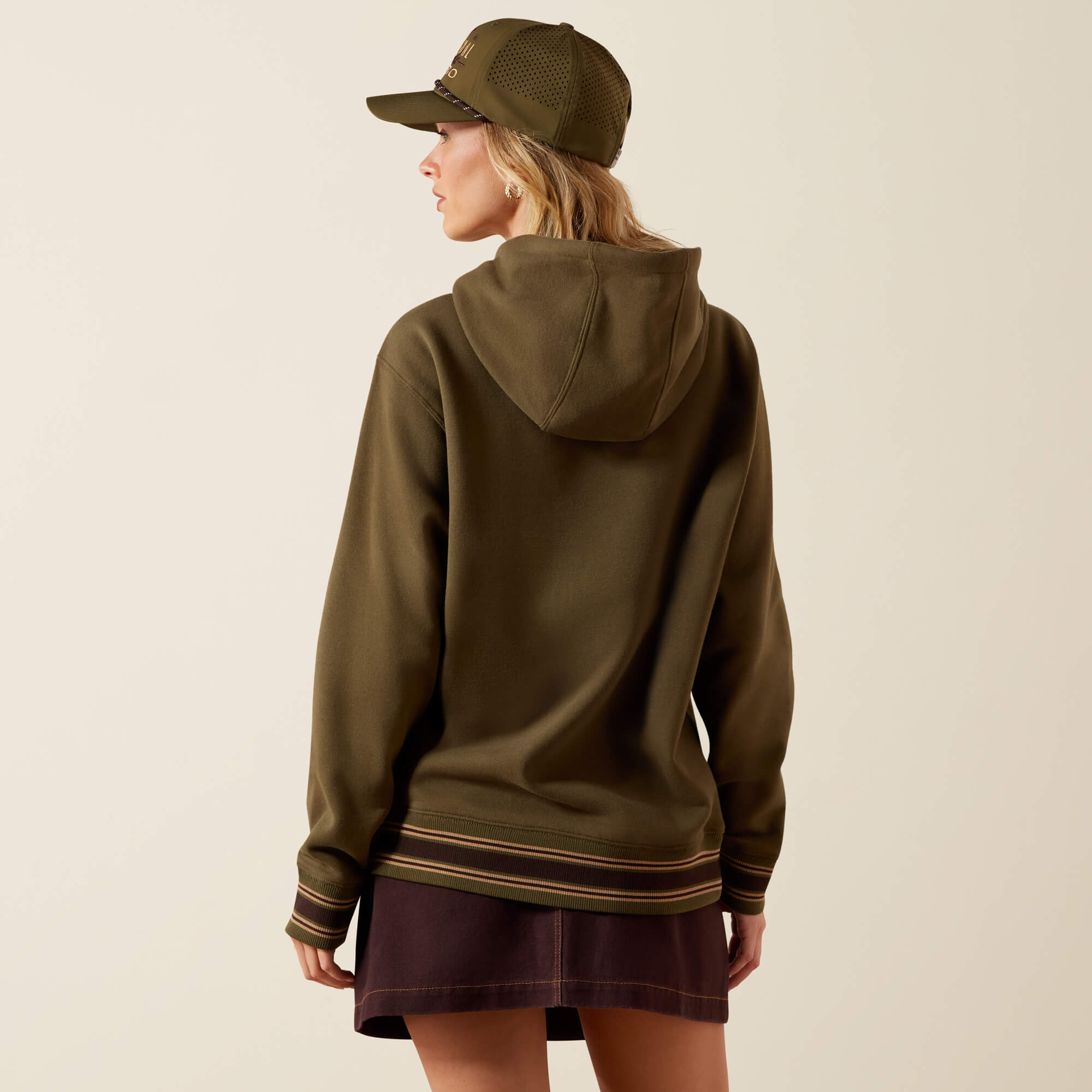 Threaded Through Hoodie Back - IVY GREEN