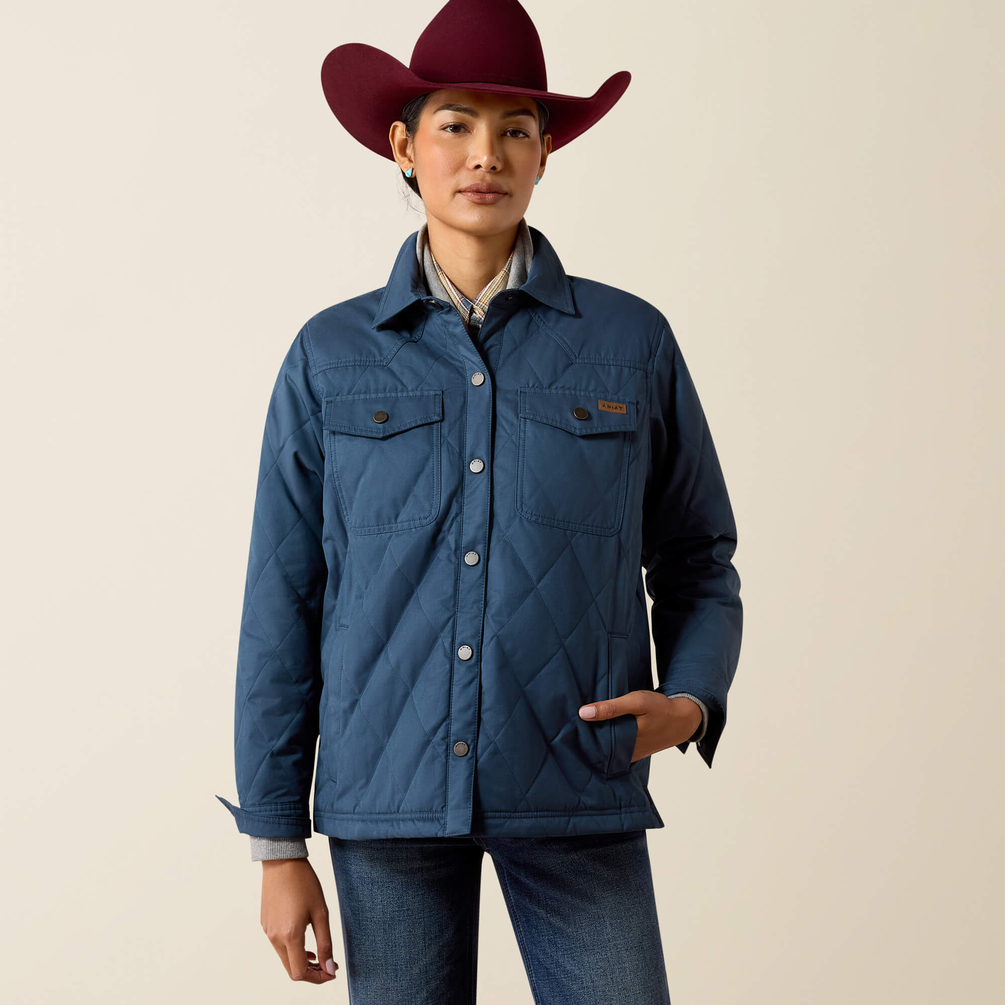 Grizzly Quilted Barn Jacket 01 - MIDNIGHT NAVY