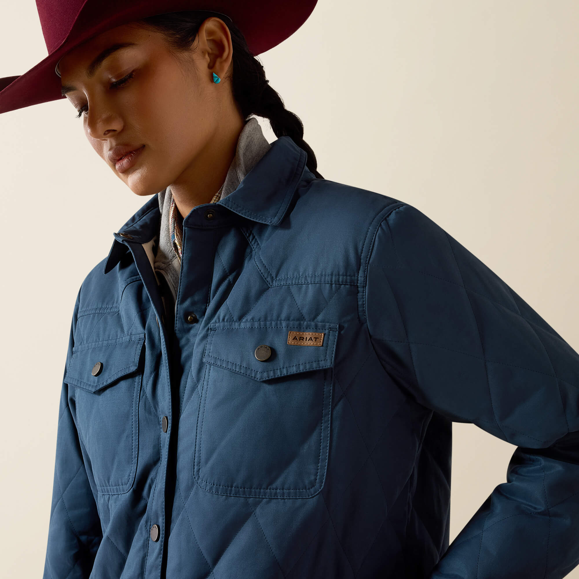 Grizzly Quilted Barn Jacket 02 - MIDNIGHT NAVY