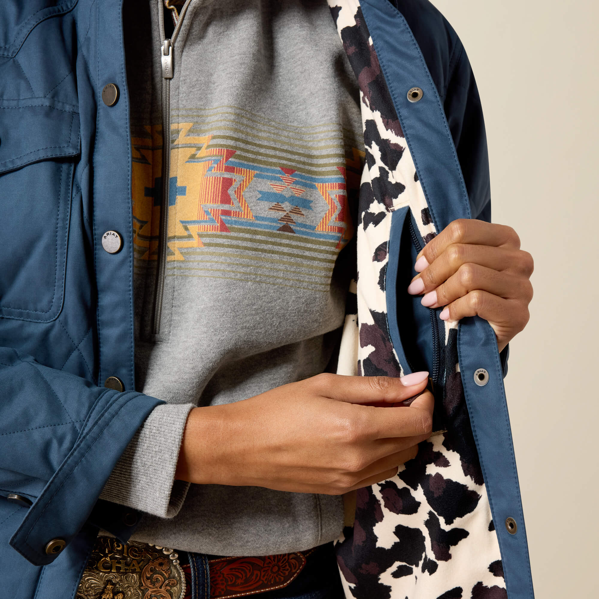 Grizzly Quilted Barn Jacket 03 - MIDNIGHT NAVY