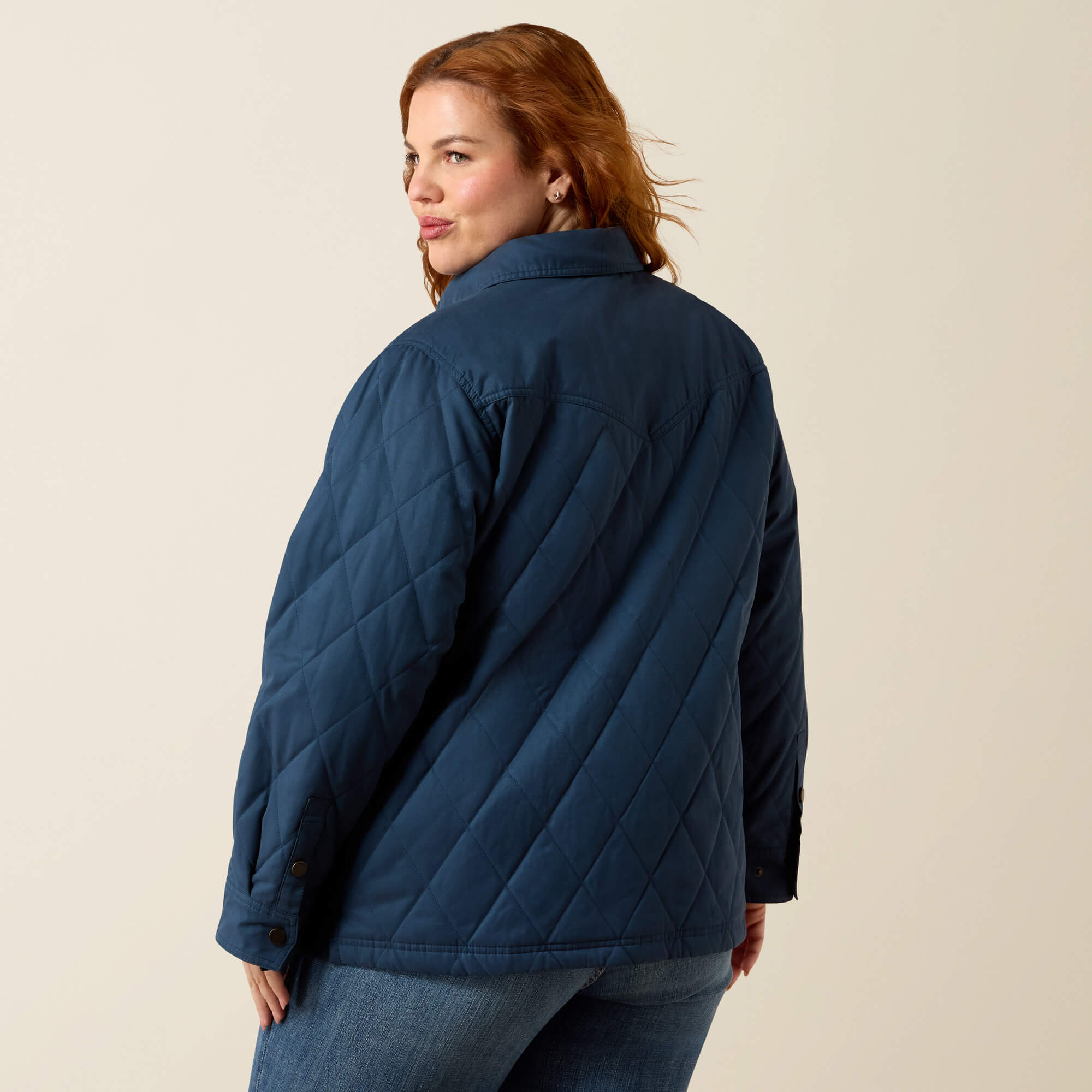 Grizzly Quilted Barn Jacket Back Plus - MIDNIGHT NAVY