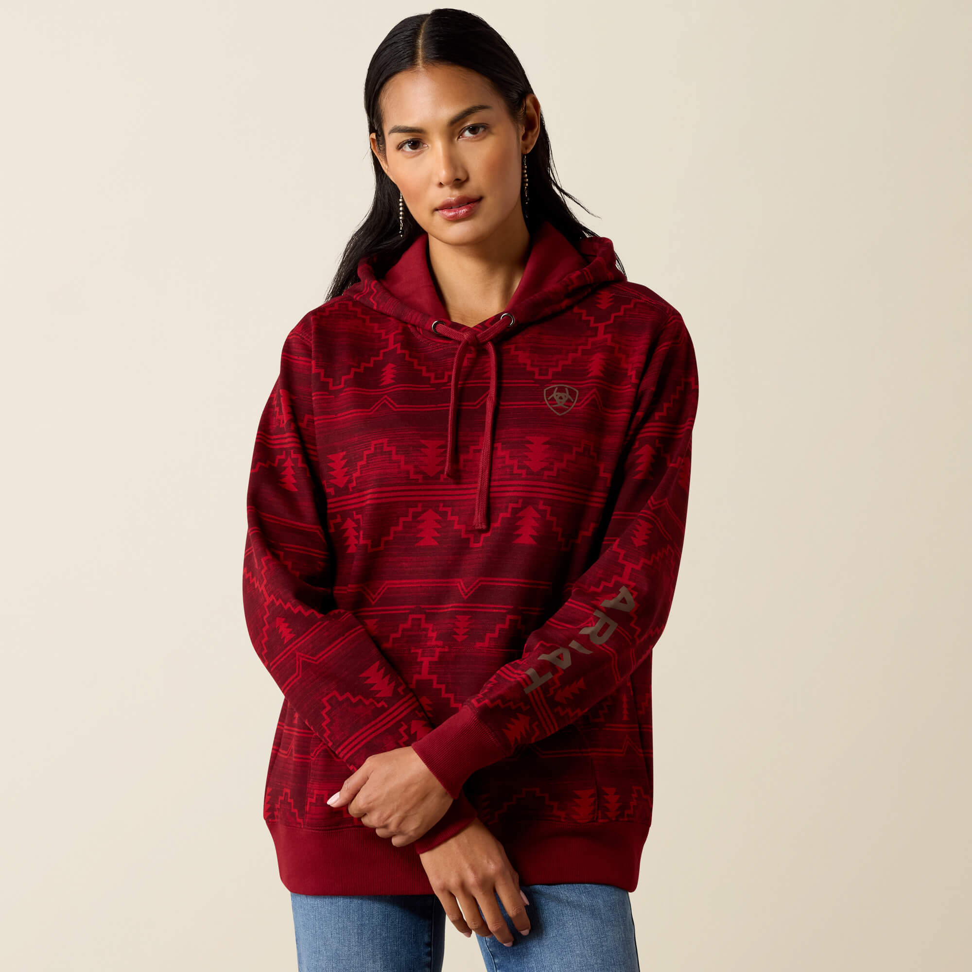Ariat Logo 2.0 Printed Hoodie Front - ROCKWELL PRINT