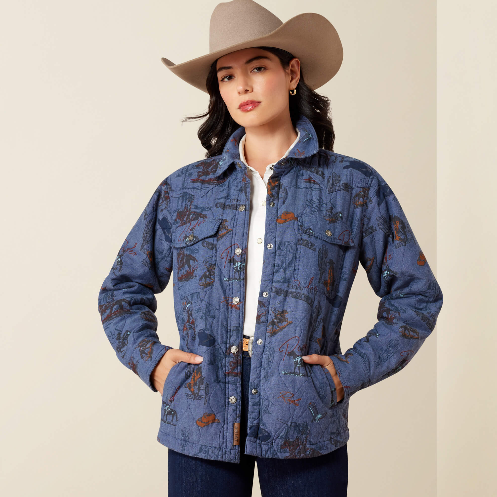 Obispo Lightweight Insulated Jacket Front - RETRO RODEO