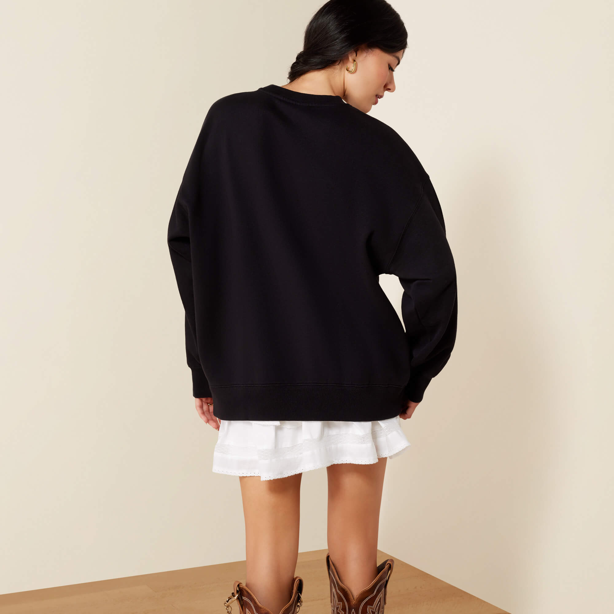 Oversize Sweatshirt Back - BLACK