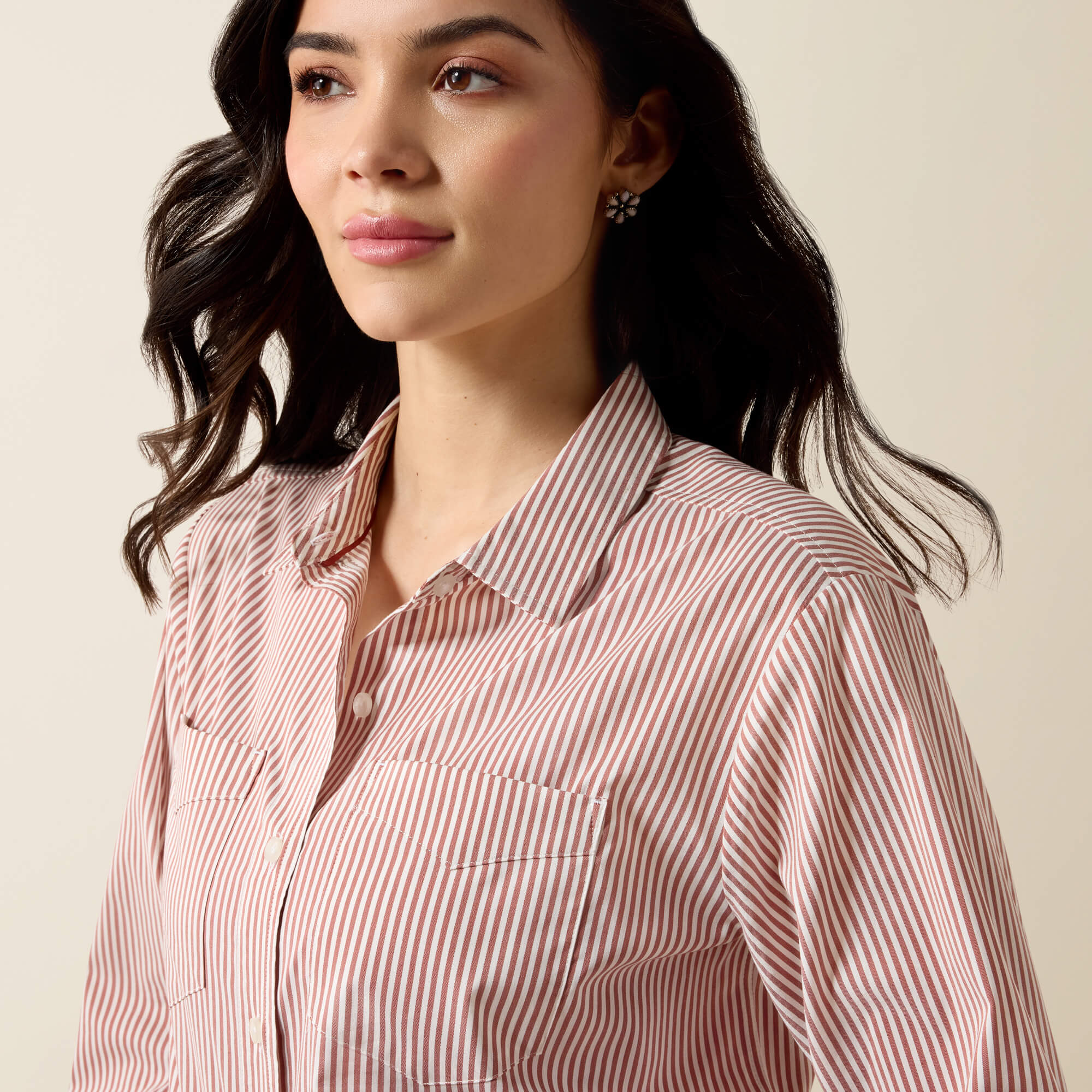 Everything Shirt 01 - BURNT HENNA STRIPE