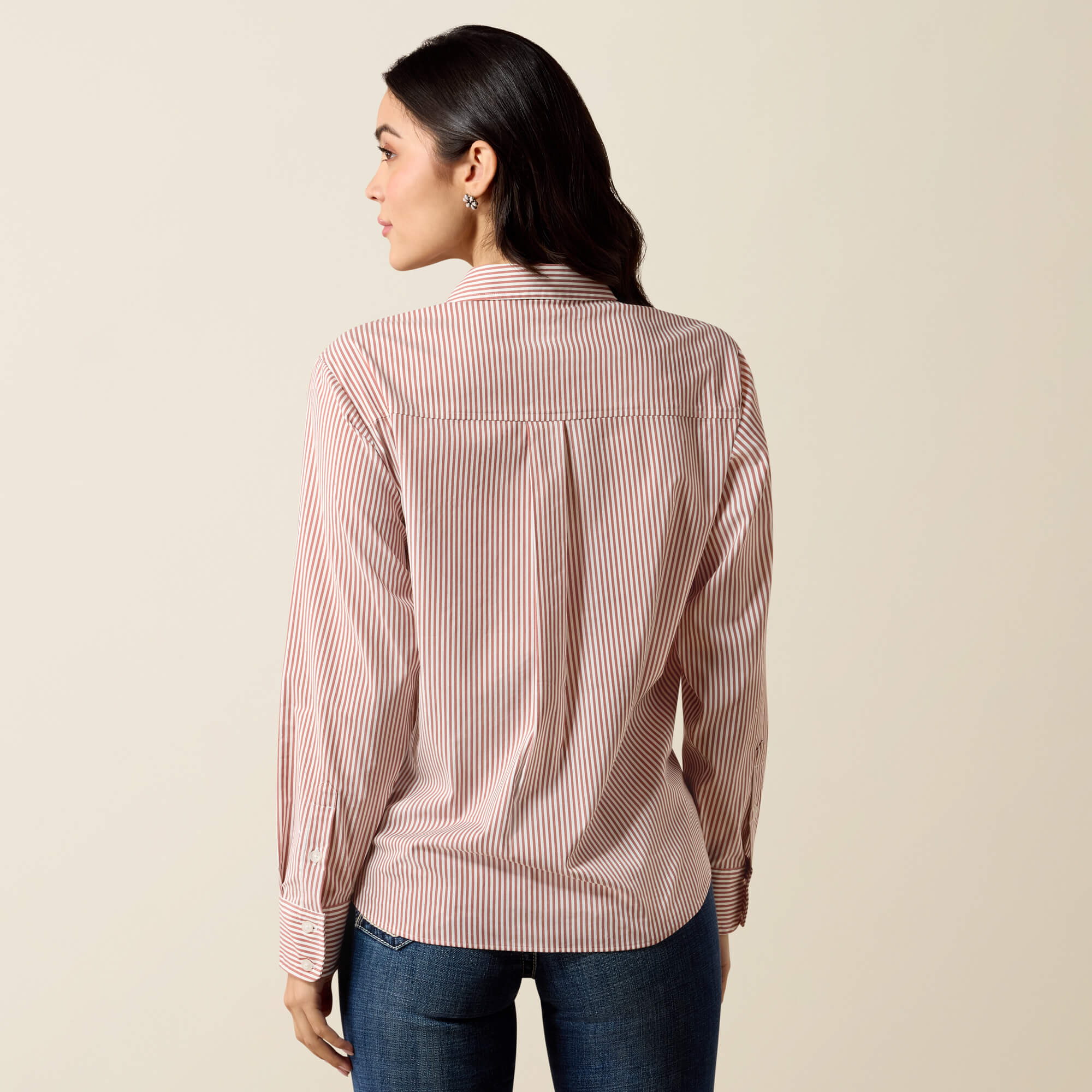 Everything Shirt Back - BURNT HENNA STRIPE