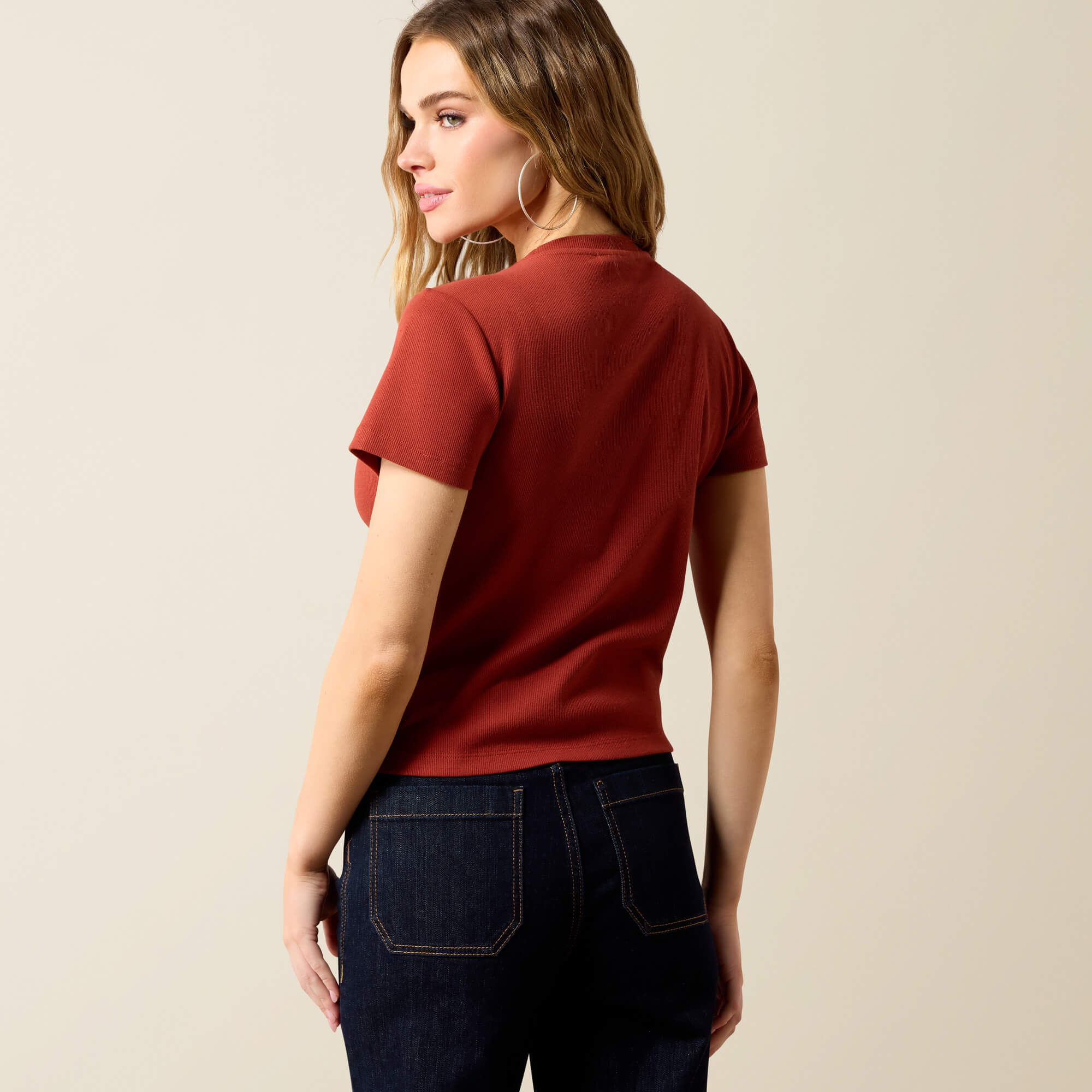Stable T-Shirt Back - BURNT HENNA