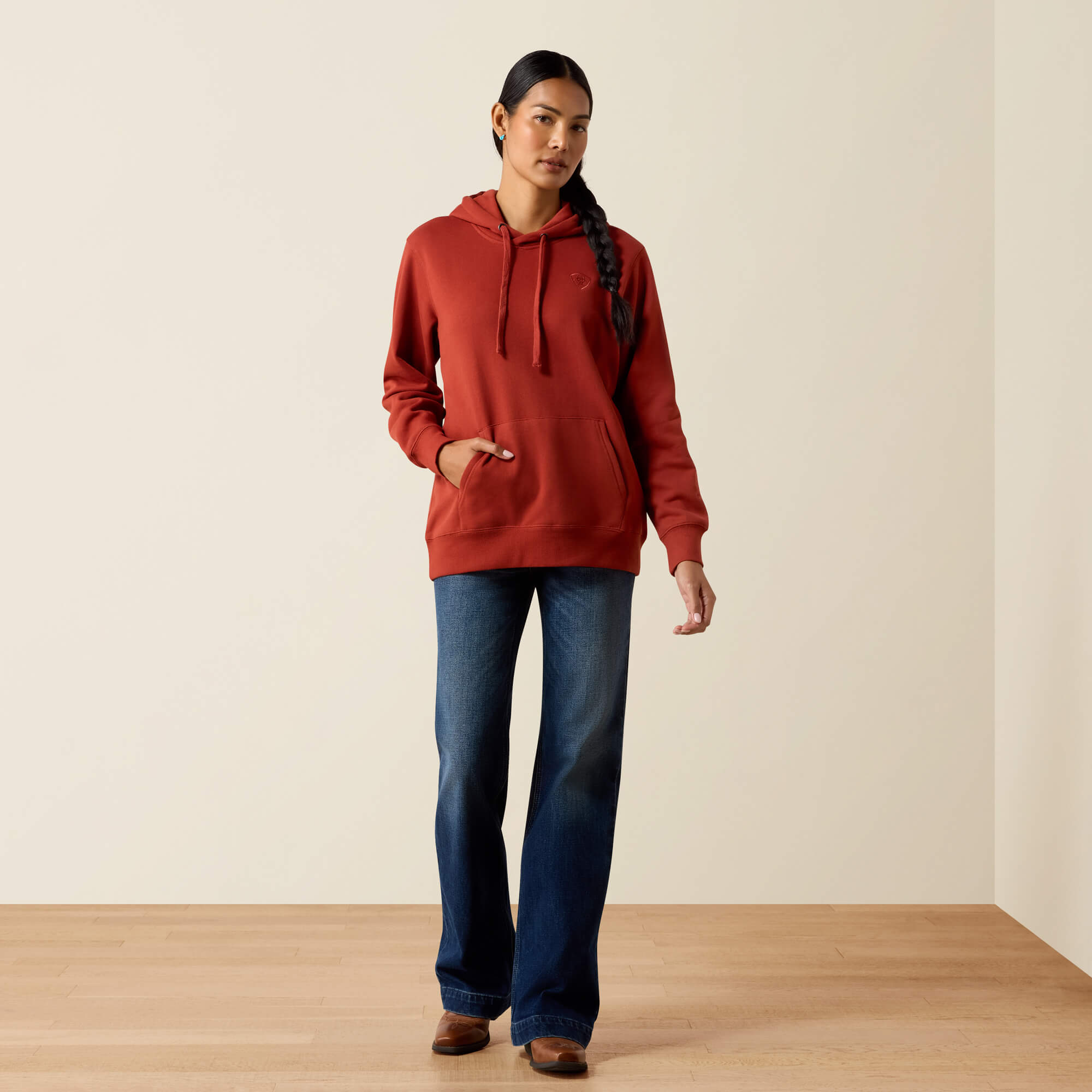 Ariat Logo 2.0 Hoodie Full - BURNT HENNA