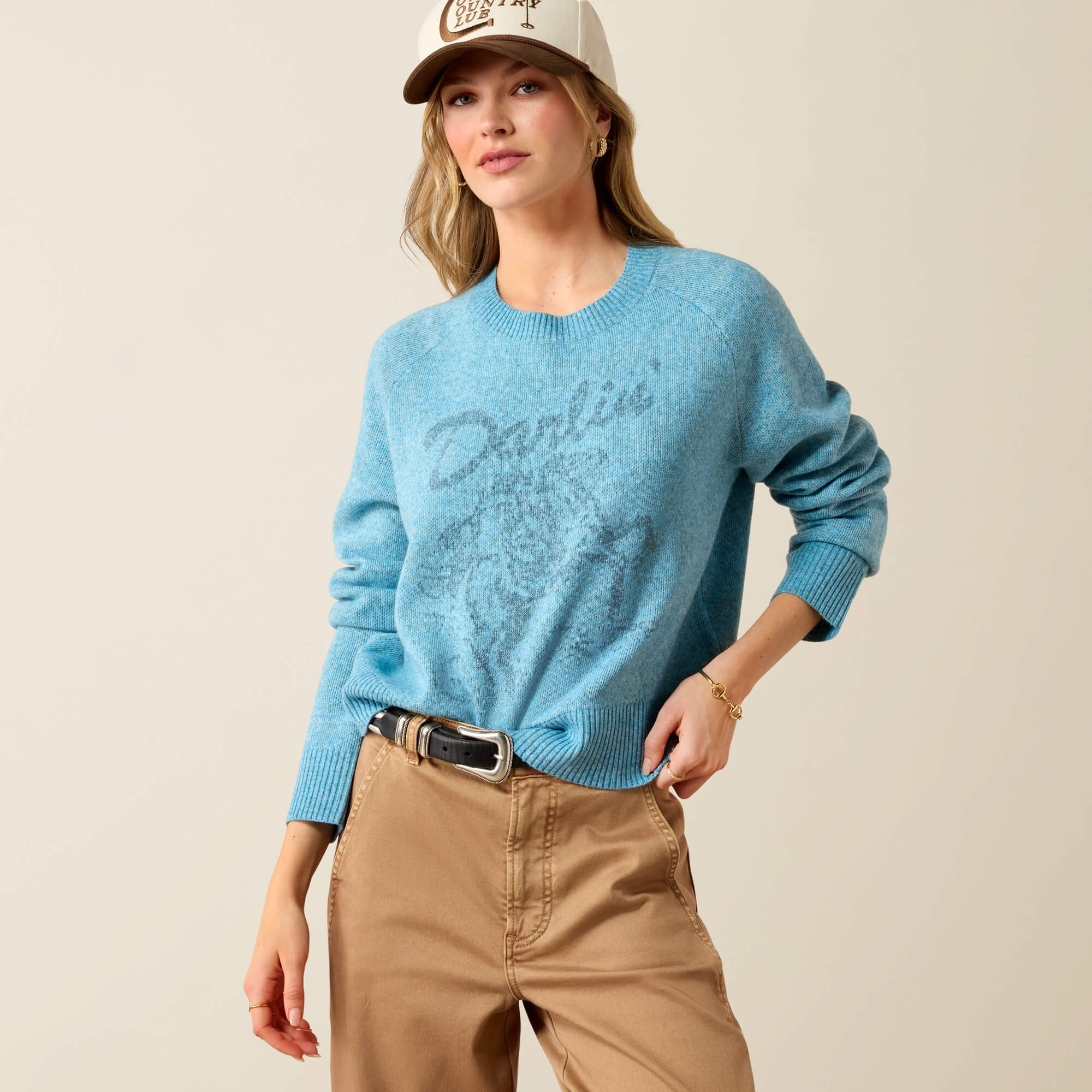 Epsom Sweater Front - ADRIATIC BLUE