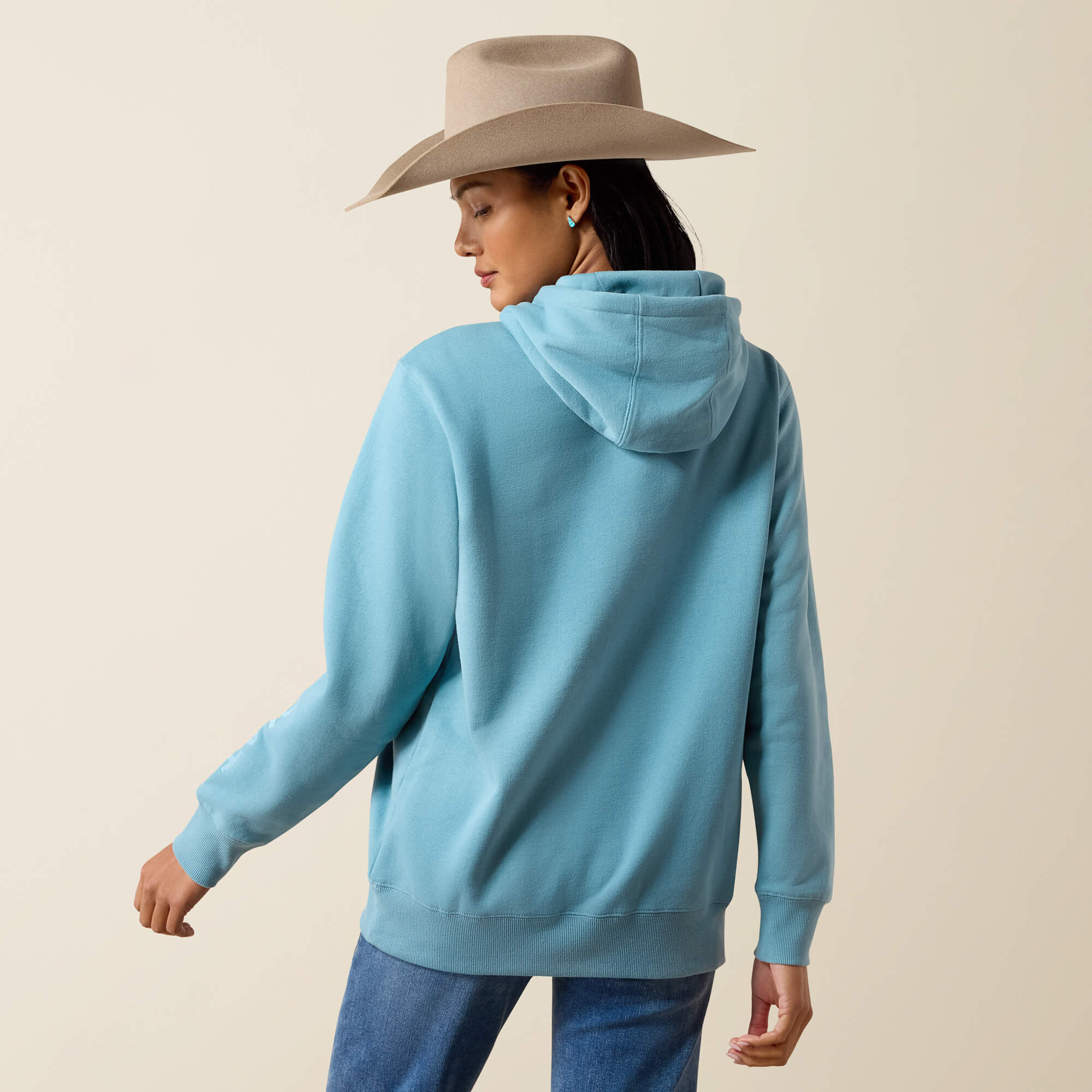 Ariat Logo 2.0 Hoodie Back - ADRIATIC BLUE