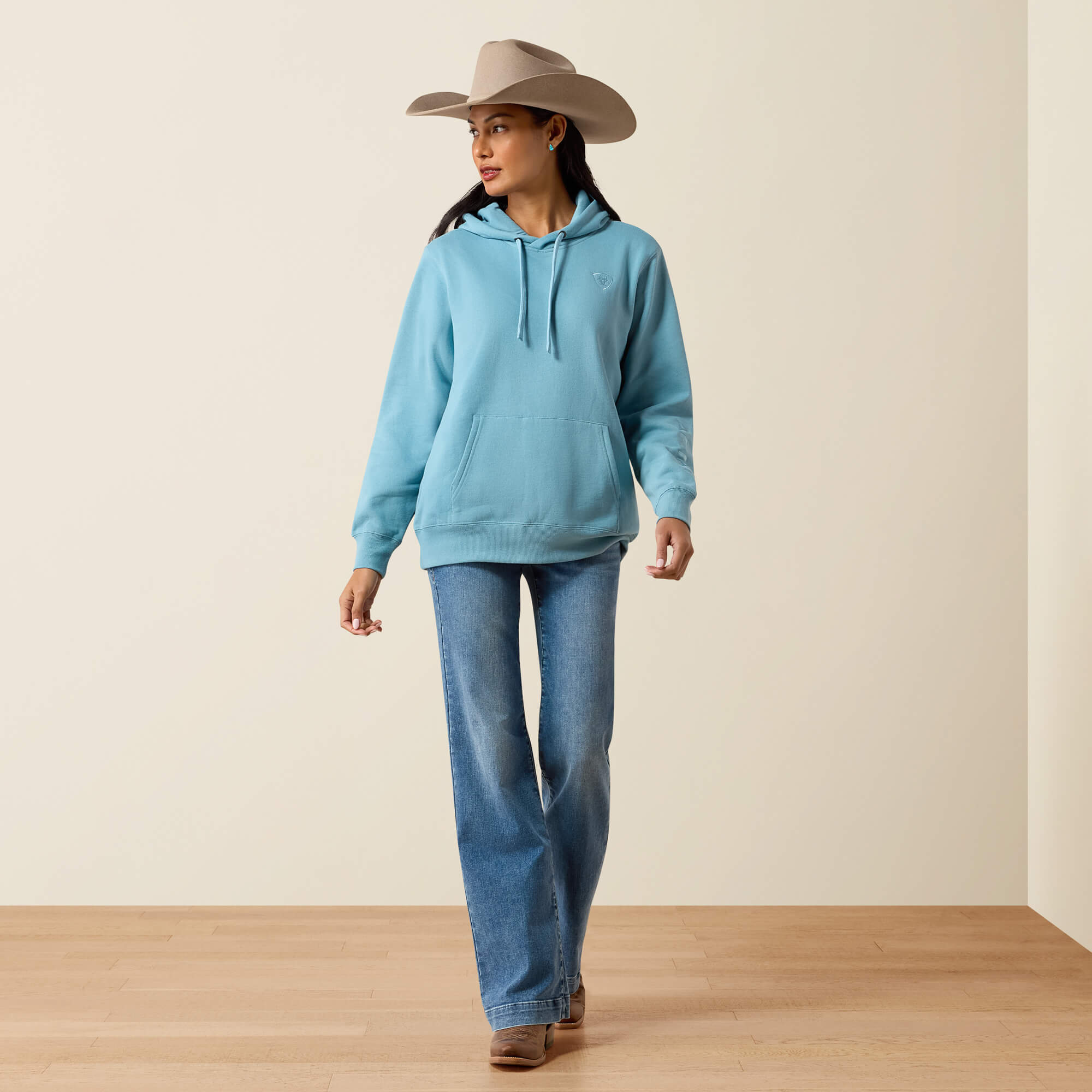 Ariat Logo 2.0 Hoodie Full - ADRIATIC BLUE