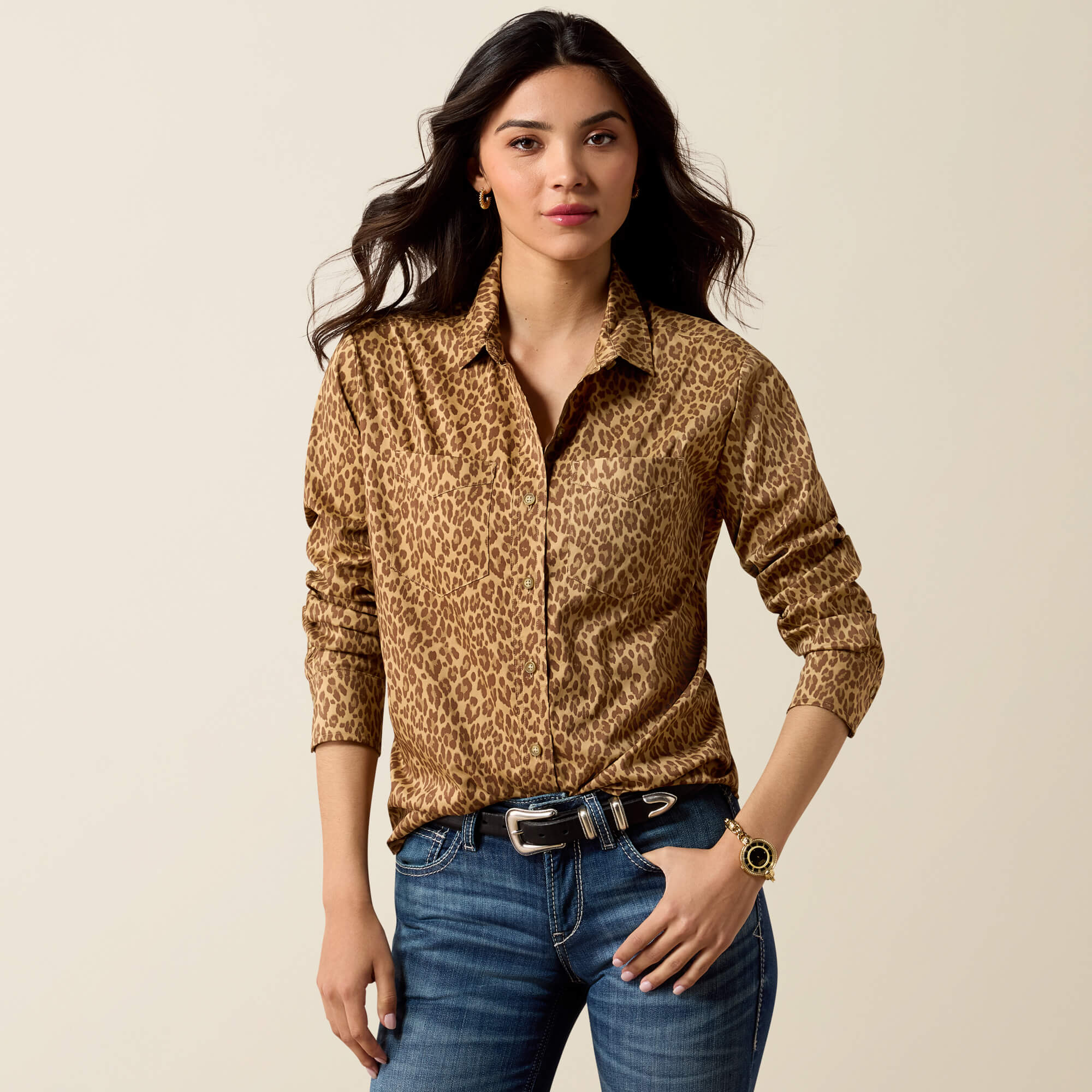 Everything Shirt Front - FADED LEOPARD