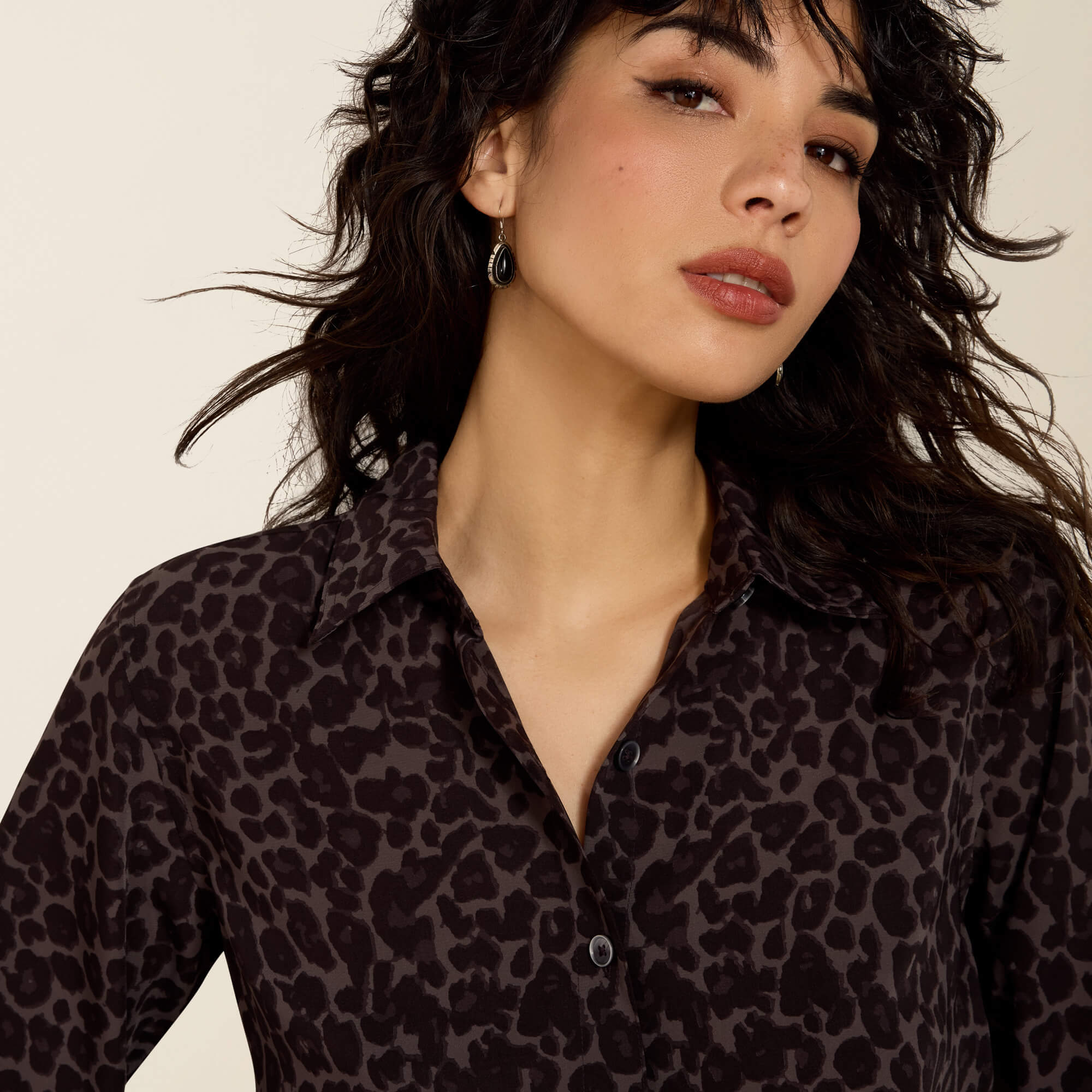 Homestyle Shirt 01 - GREY LEOPARD PRINT