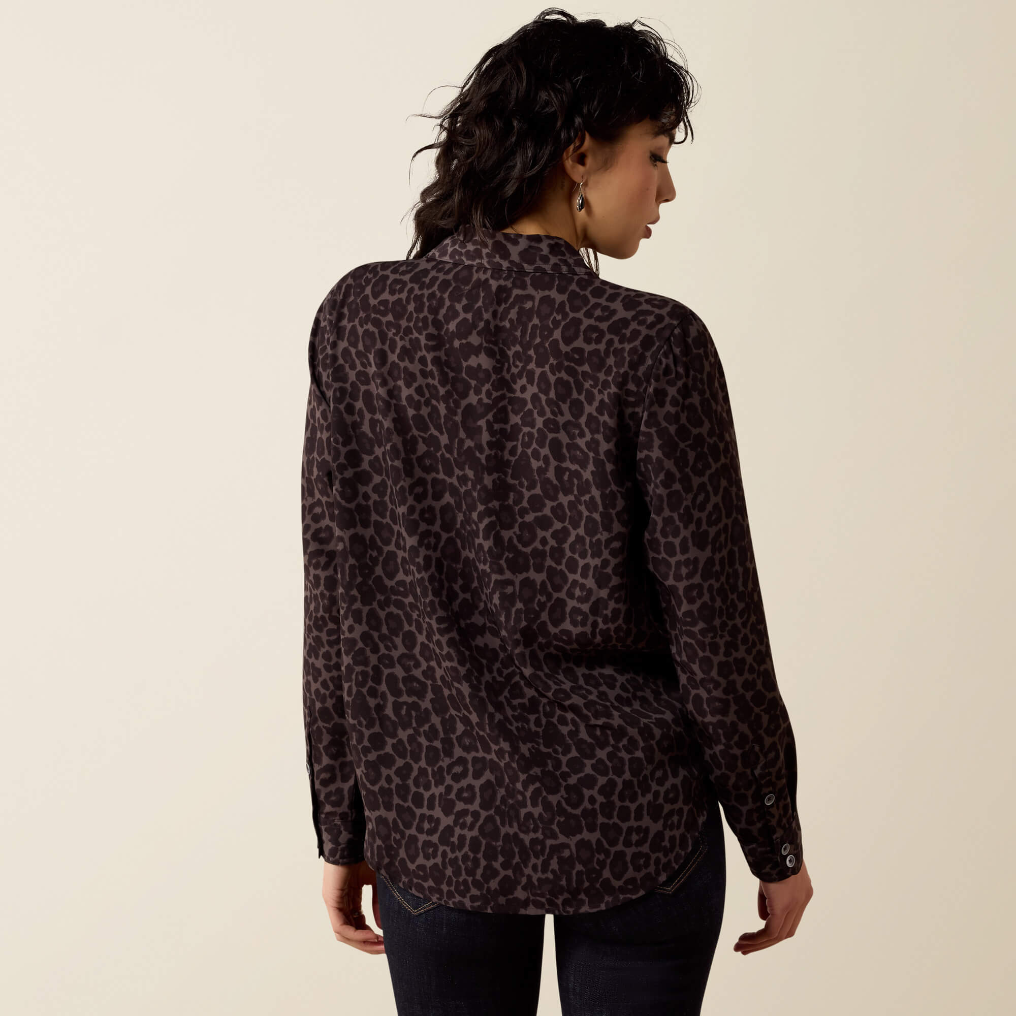 Homestyle Shirt Back - GREY LEOPARD PRINT