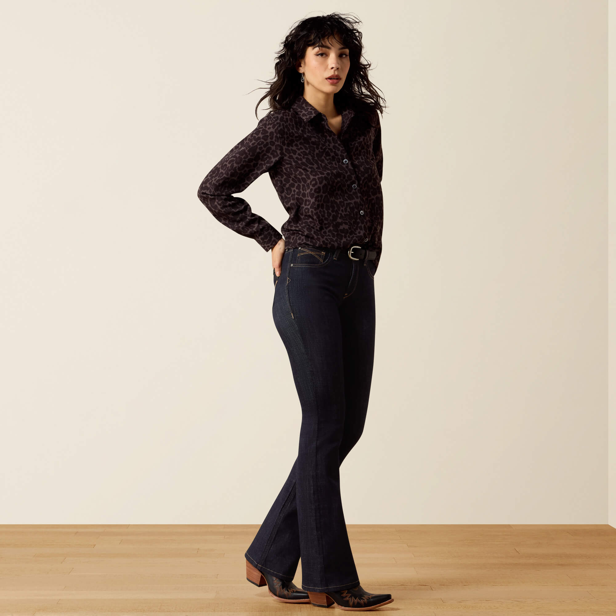 Homestyle Shirt Full - GREY LEOPARD PRINT
