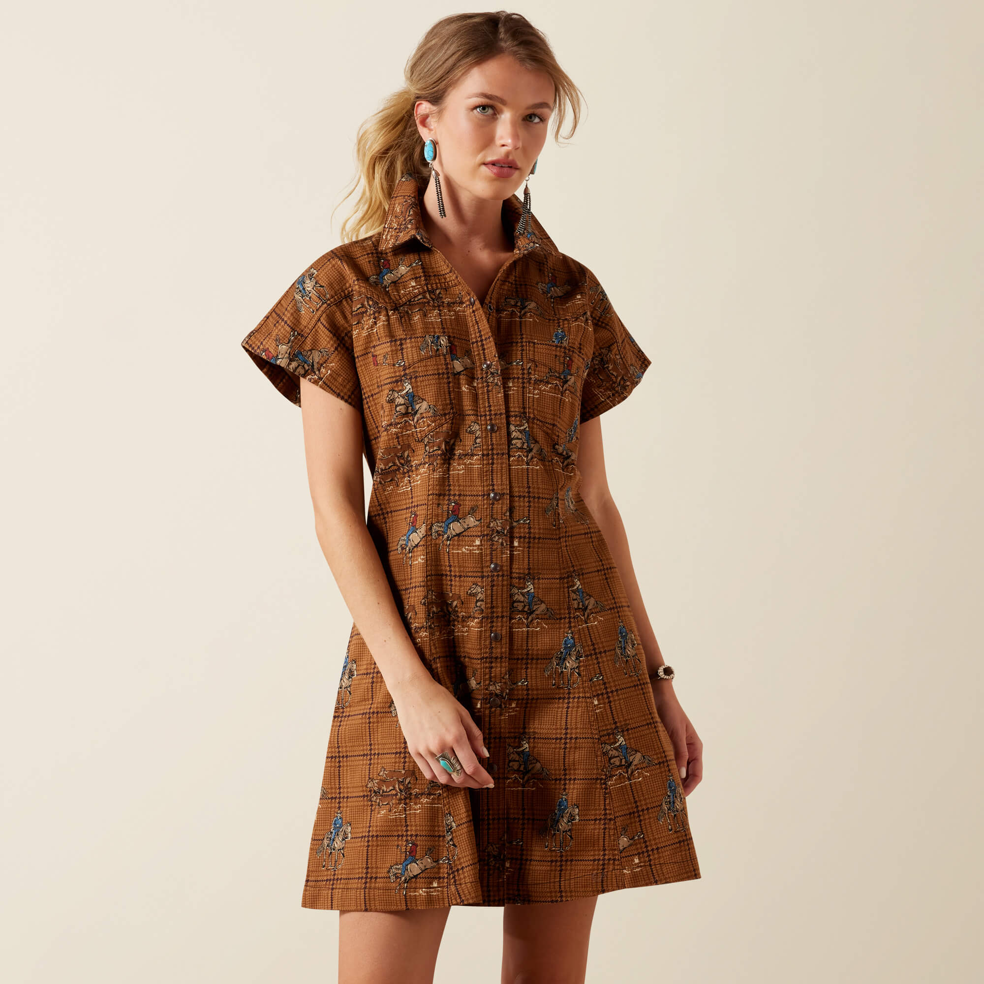 Cody Dress 02 - GLEN PLAID RODEO