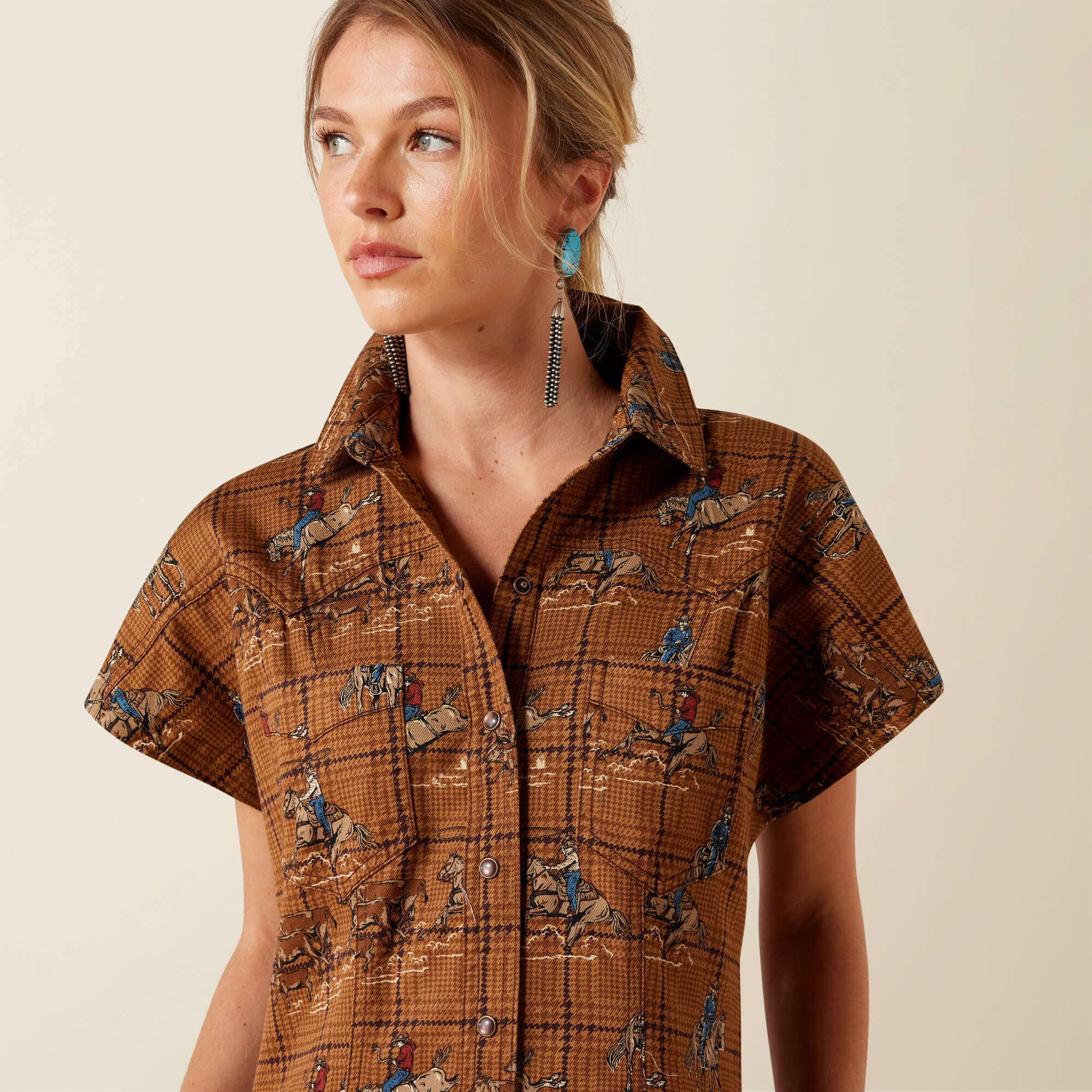 Cody Dress 03 - GLEN PLAID RODEO