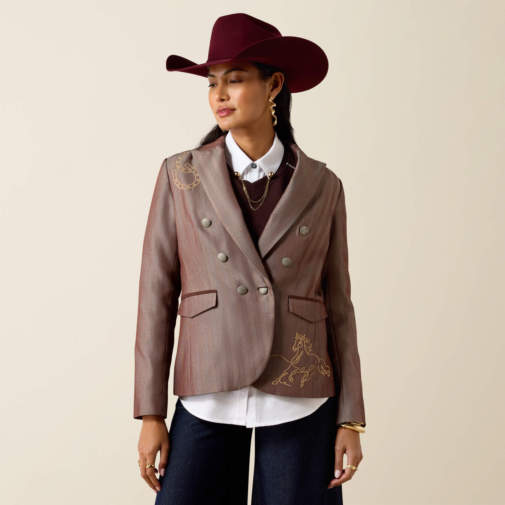 Herringbone Blazer 04 - CHICORY COFFEE TWEED
