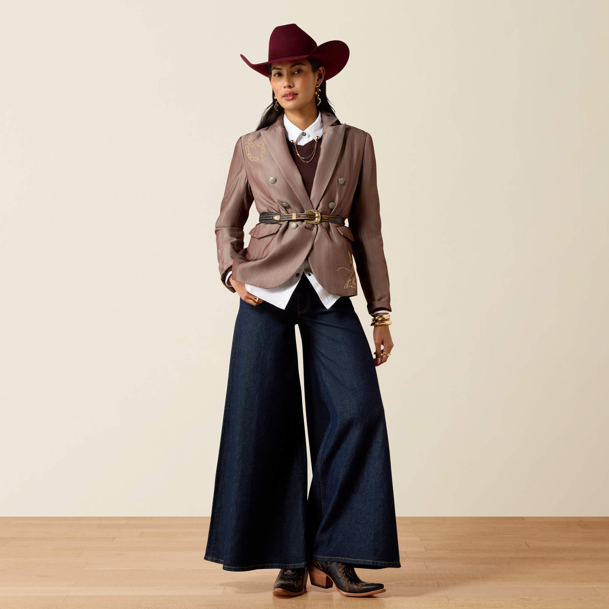 Herringbone Blazer Full - CHICORY COFFEE TWEED