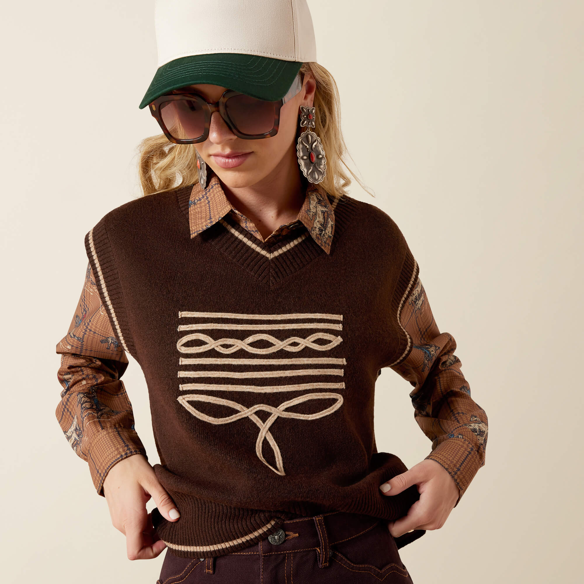 Wichita Sweater Vest 02 - CHICORY COFFEE