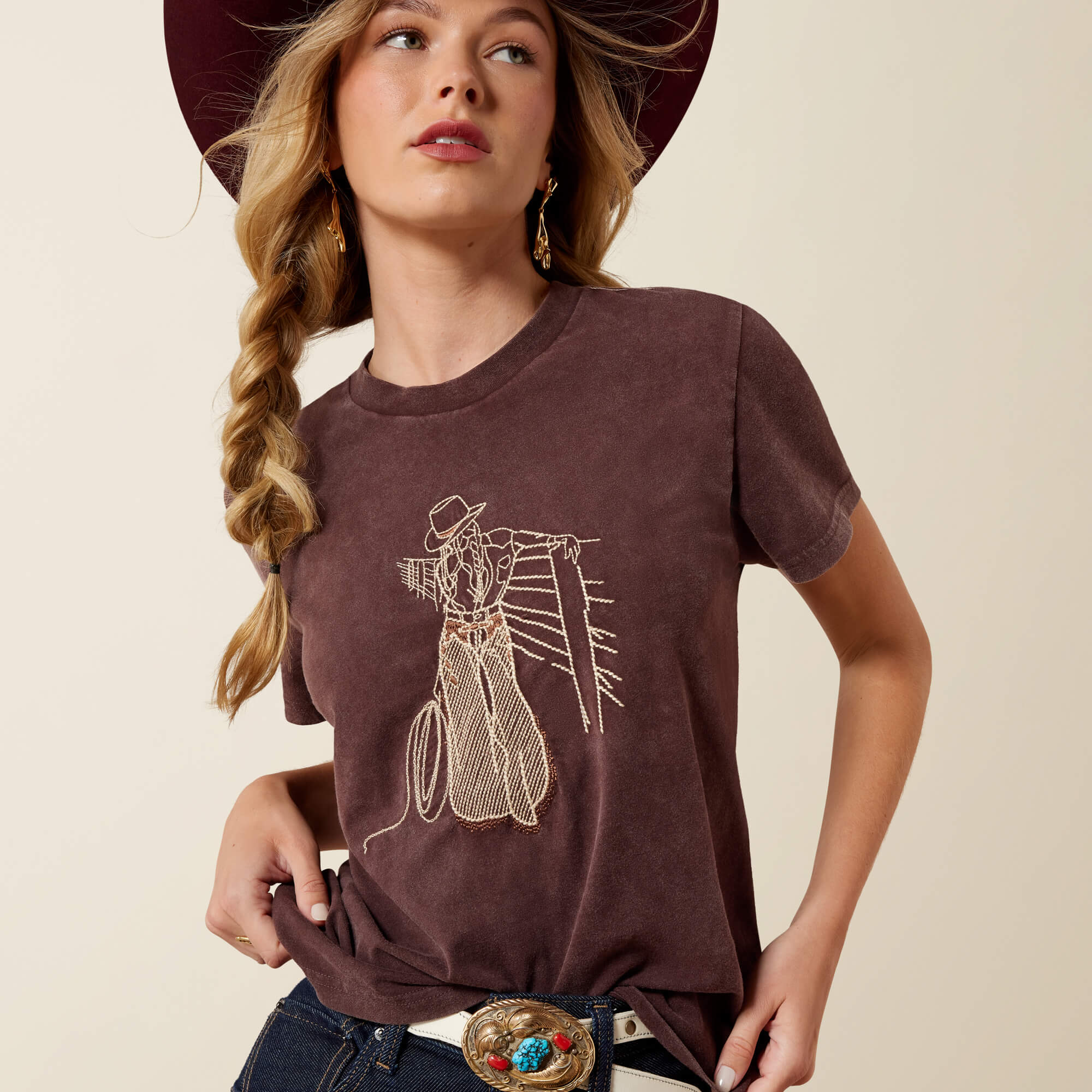 Rebel With A Cause T-Shirt 01 - CHOCOLATE PLUM